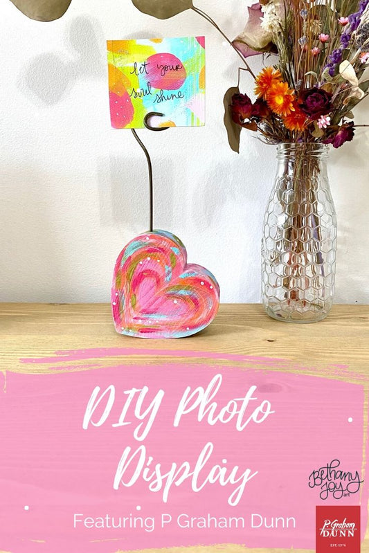 DIY Heart Photo Display Featuring P Graham Dunn