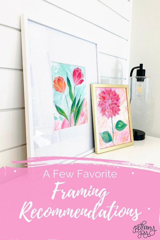 Recommendations for Framing Artwork!