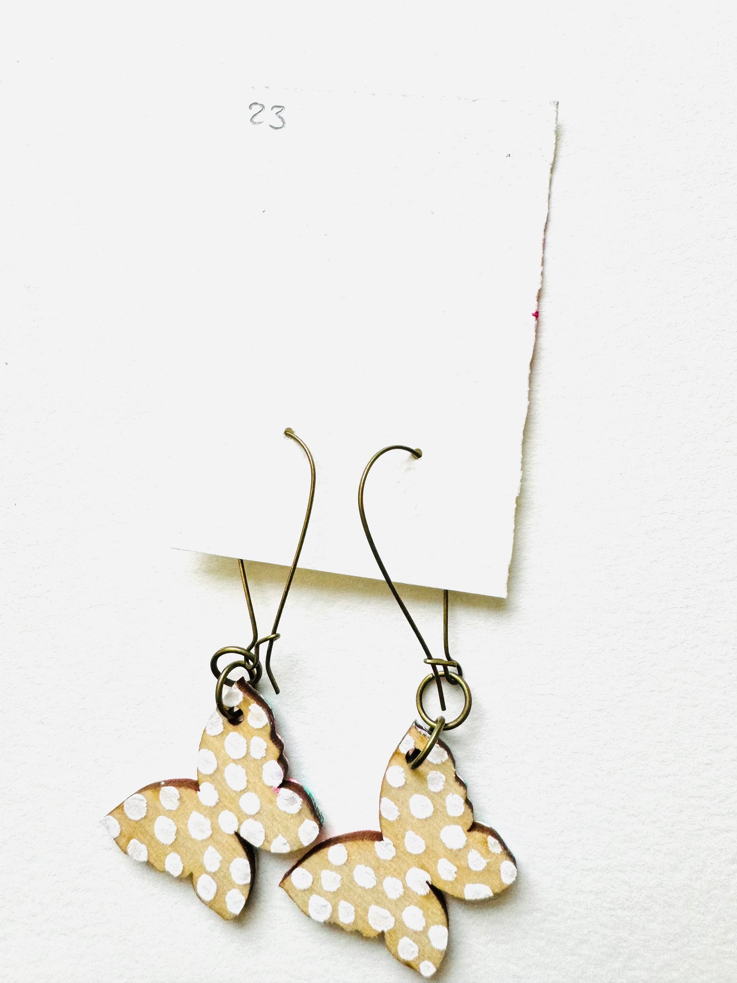 Colorful, Hand Painted Butterfly Earrings 23