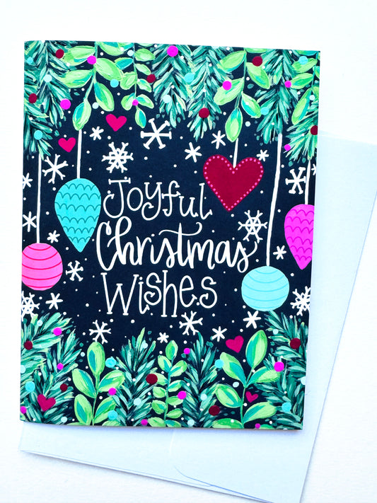 “Joyful Christmas Wishes" Card with Envelope
