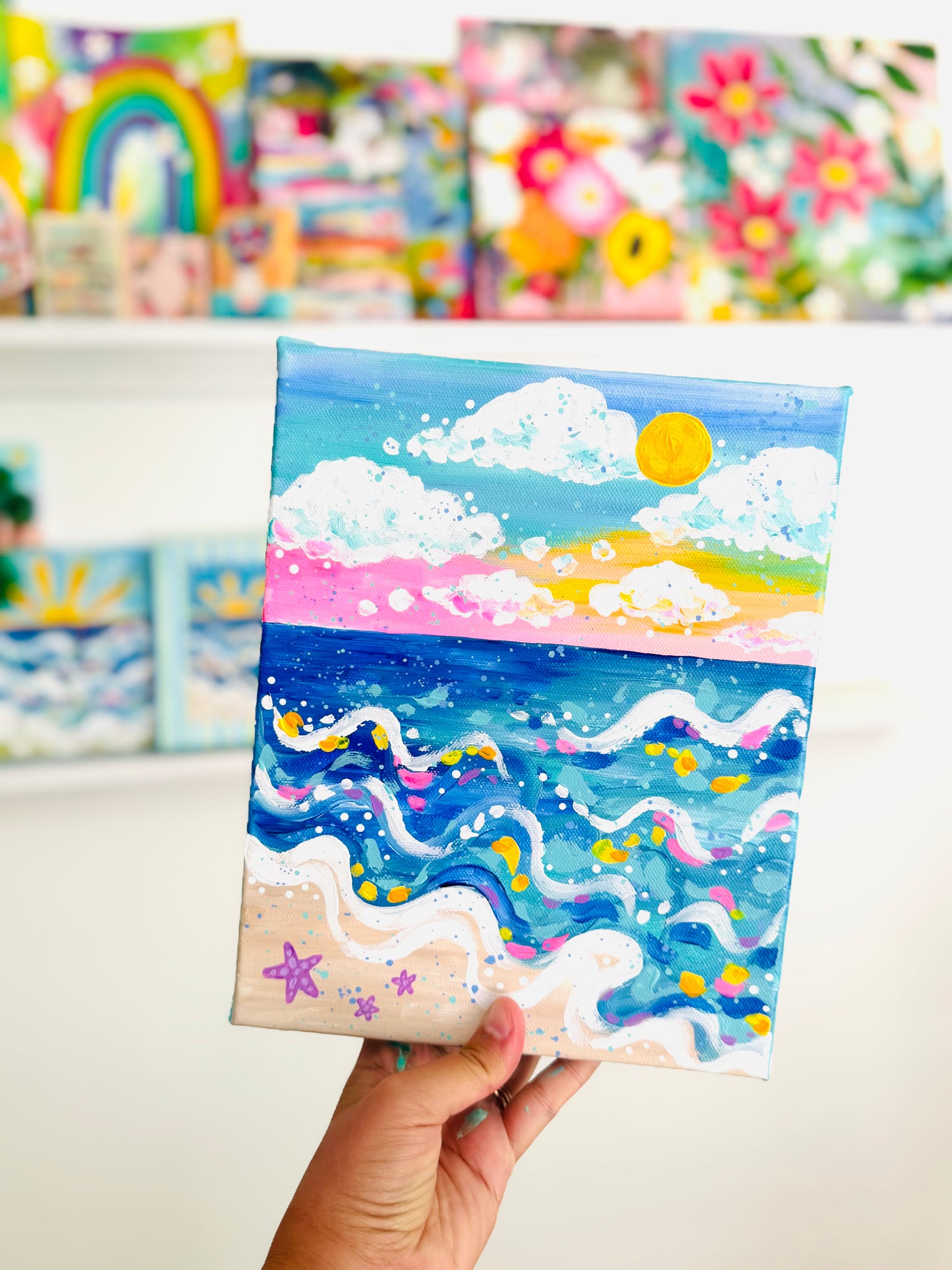 "Sea Breeze Soul" Original Beach Painting on 8x10 inch canvas
