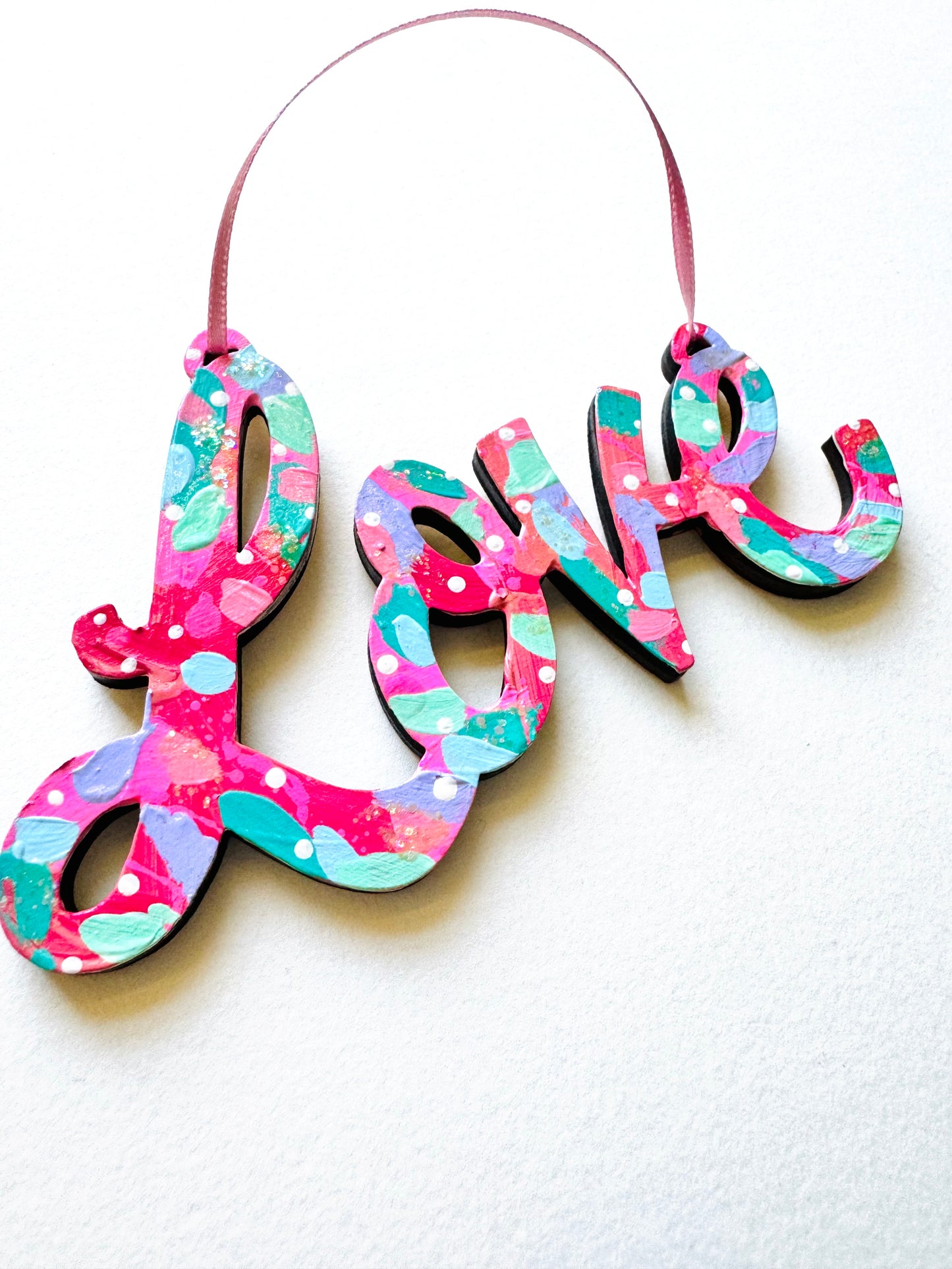 Hand Painted Wooden Love Wall Hanging/Ornament 19