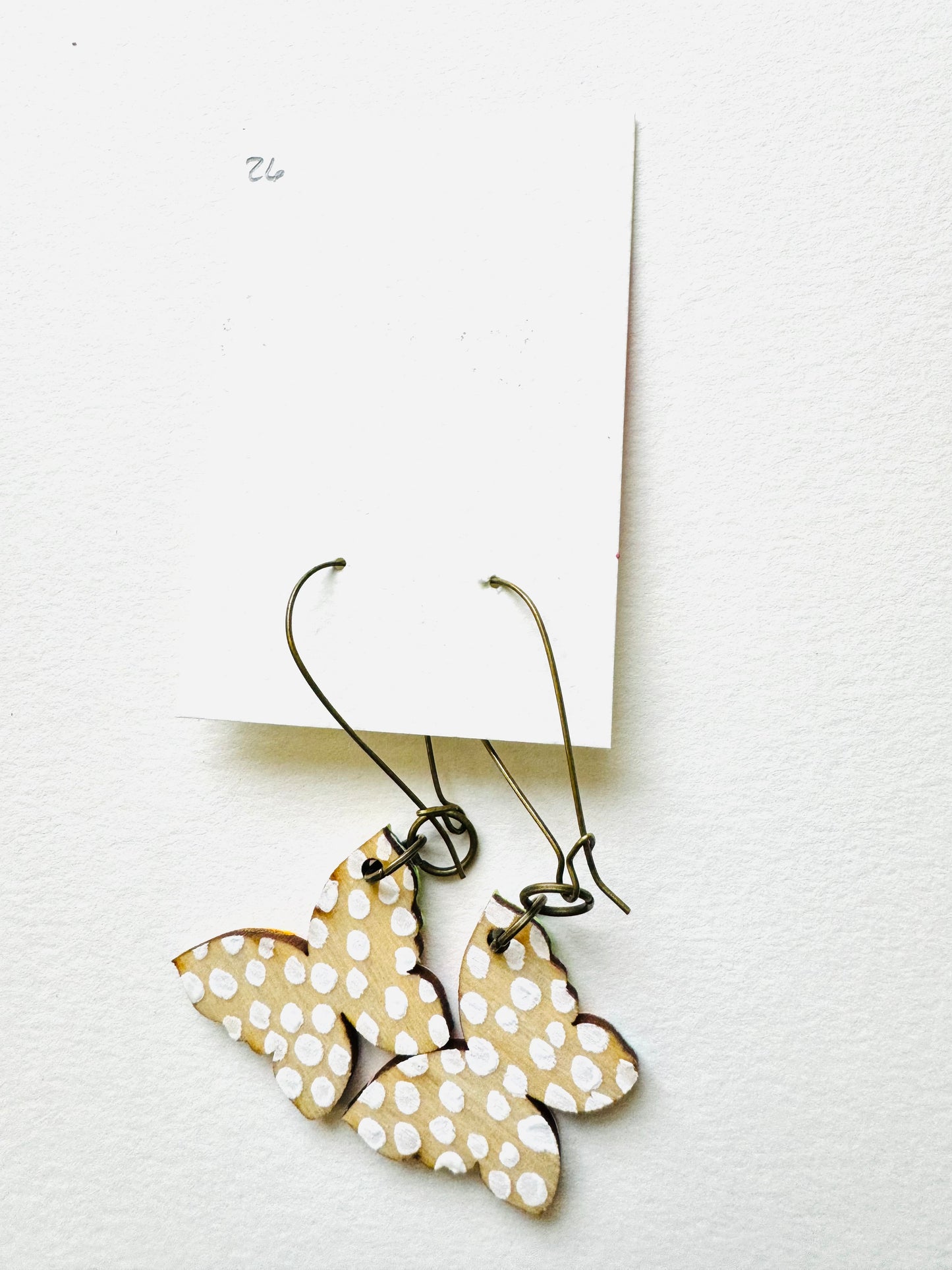 Colorful, Hand Painted Butterfly Earrings 26