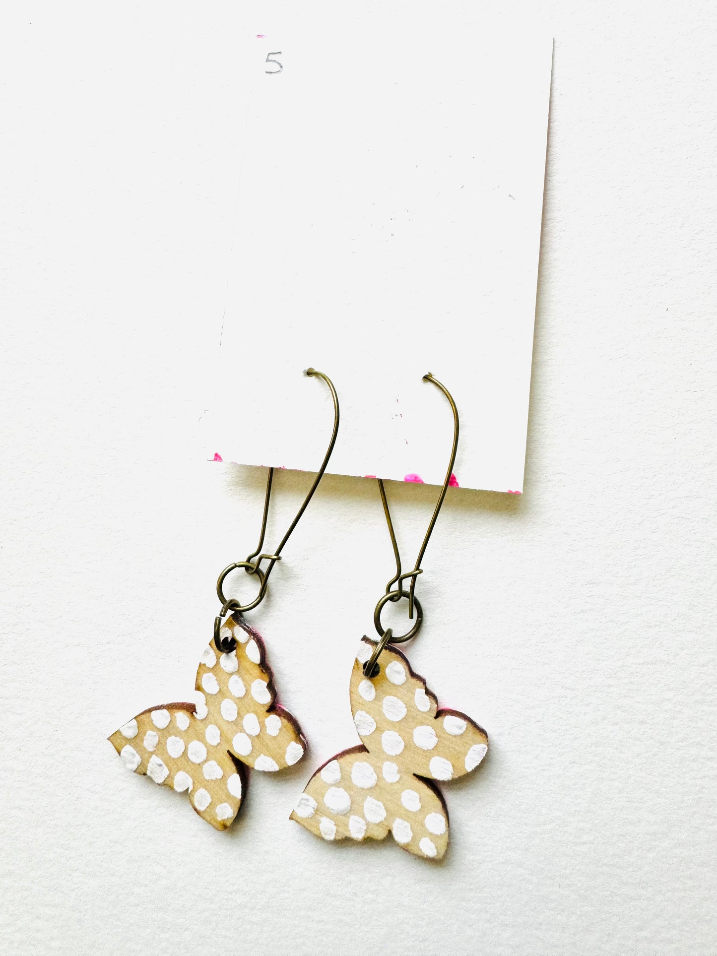 Colorful, Hand Painted Butterfly Earrings 5