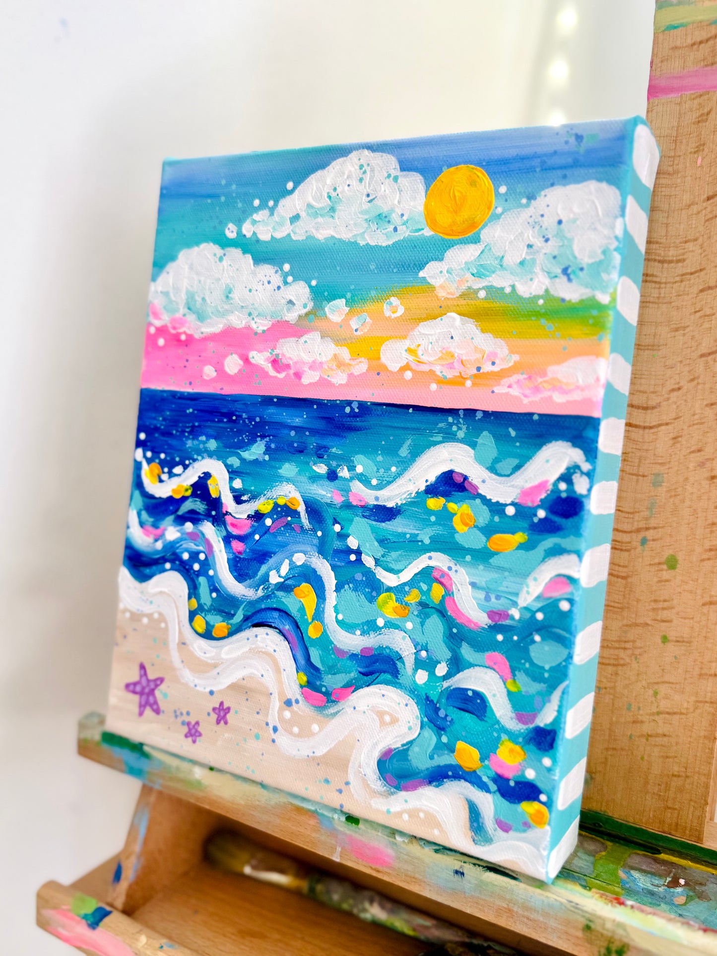 "Sea Breeze Soul" Original Beach Painting on 8x10 inch canvas