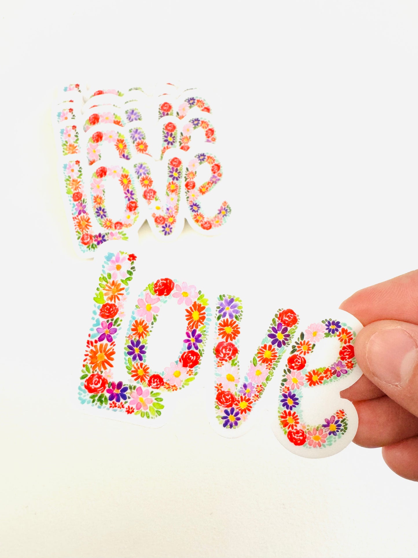 Love Floral Lettering Vinyl Sticker February 2024 Sticker of the Month