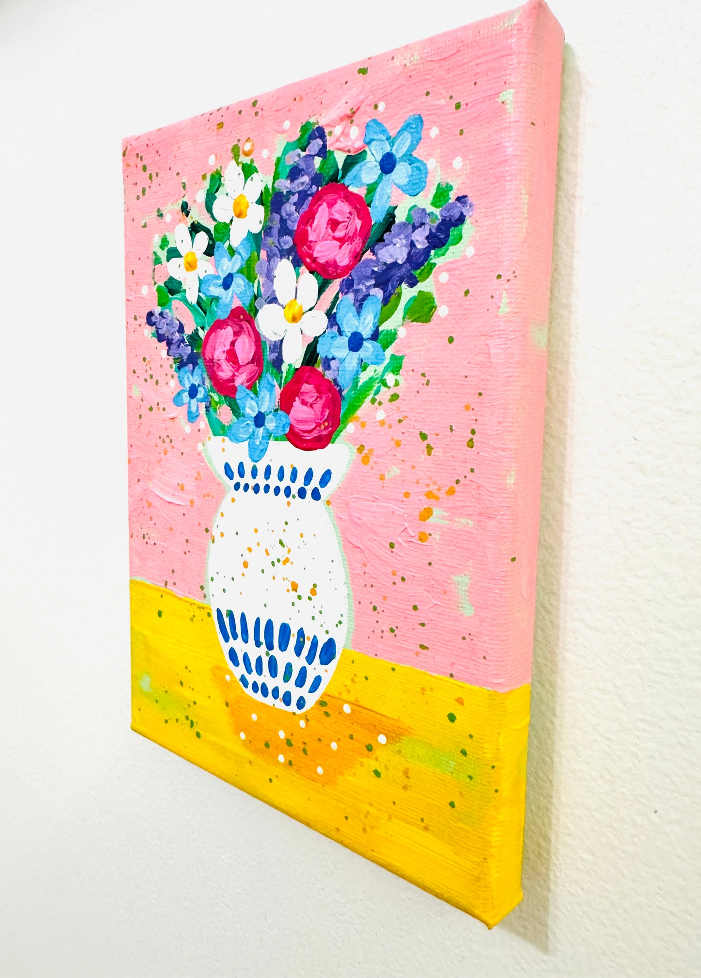 "Blissful Morning" Original Floral Painting on 5x7 inch Canvas