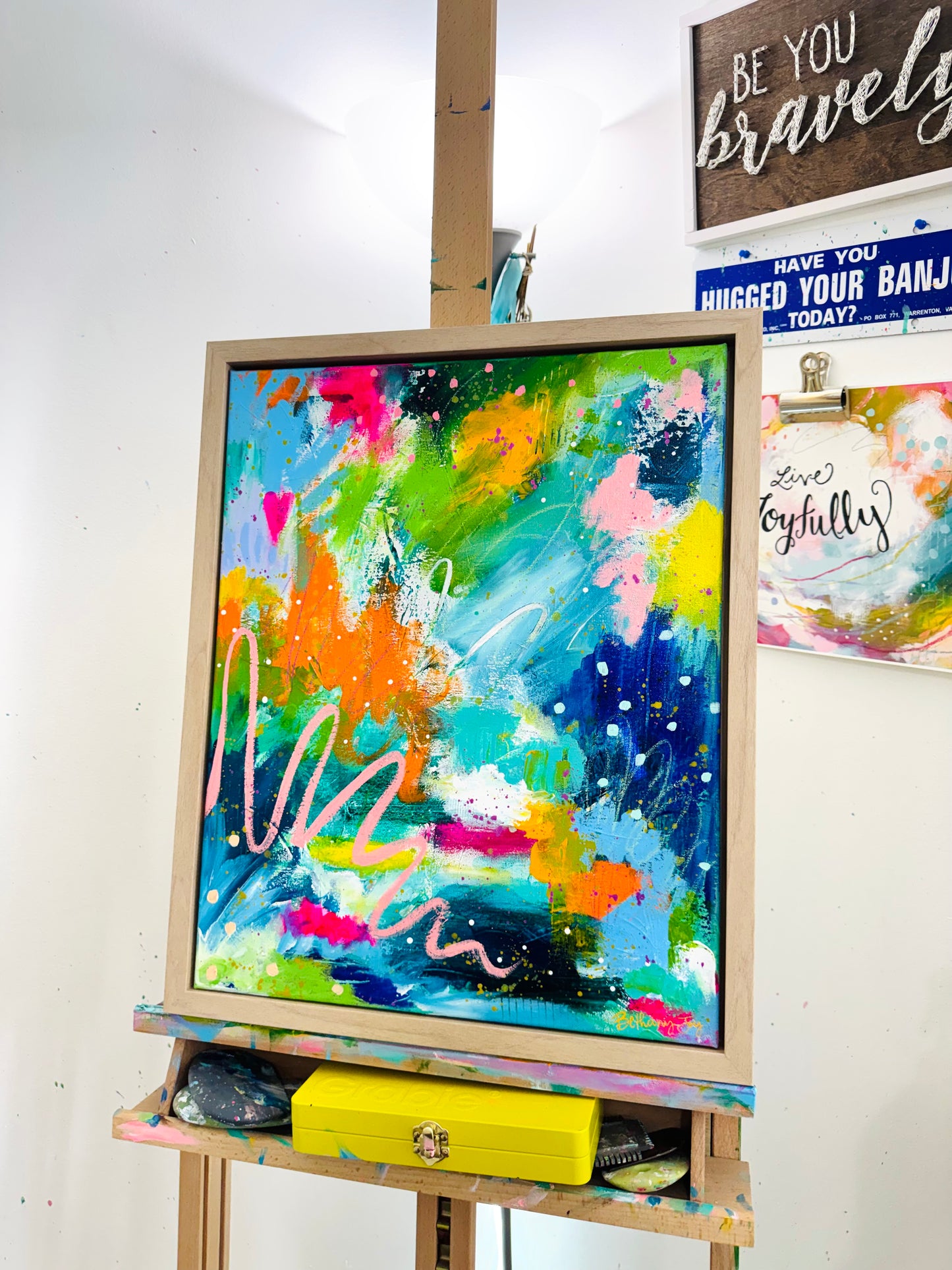 "Colors in the Waves" Original Painting #31 of 52 Weeks of Colorful Joy 2026