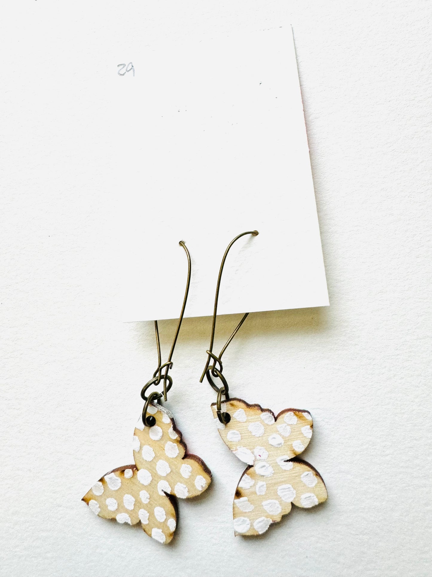 Colorful, Hand Painted Butterfly Earrings 29