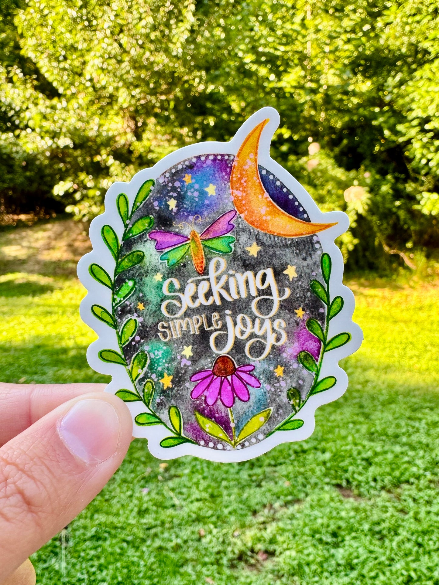 Seeking Simple Joys Vinyl Sticker July 2025 Sticker of the Month