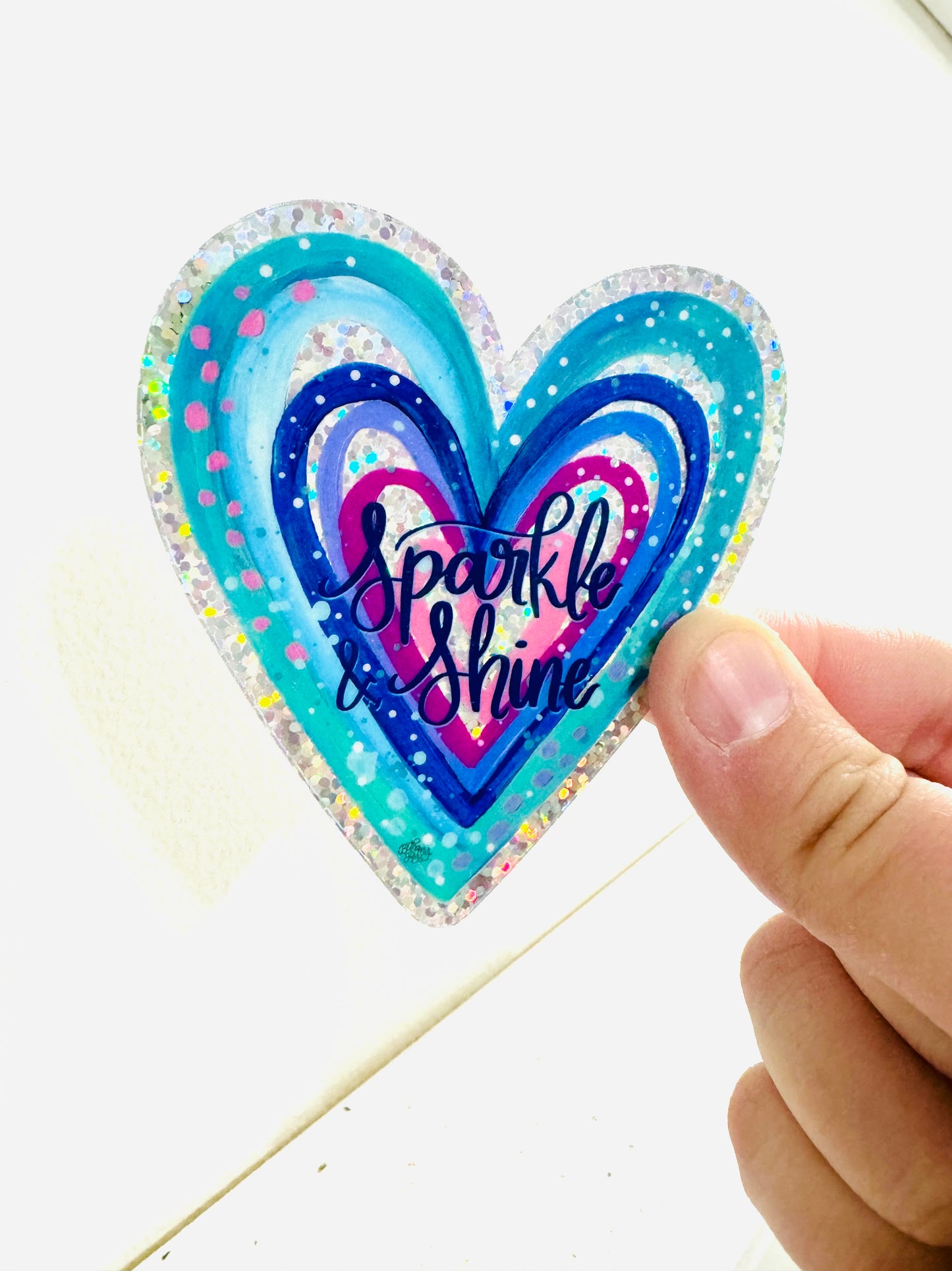 Sparkle and Shine Vinyl Glitter Sticker December 2023 Sticker of the Month