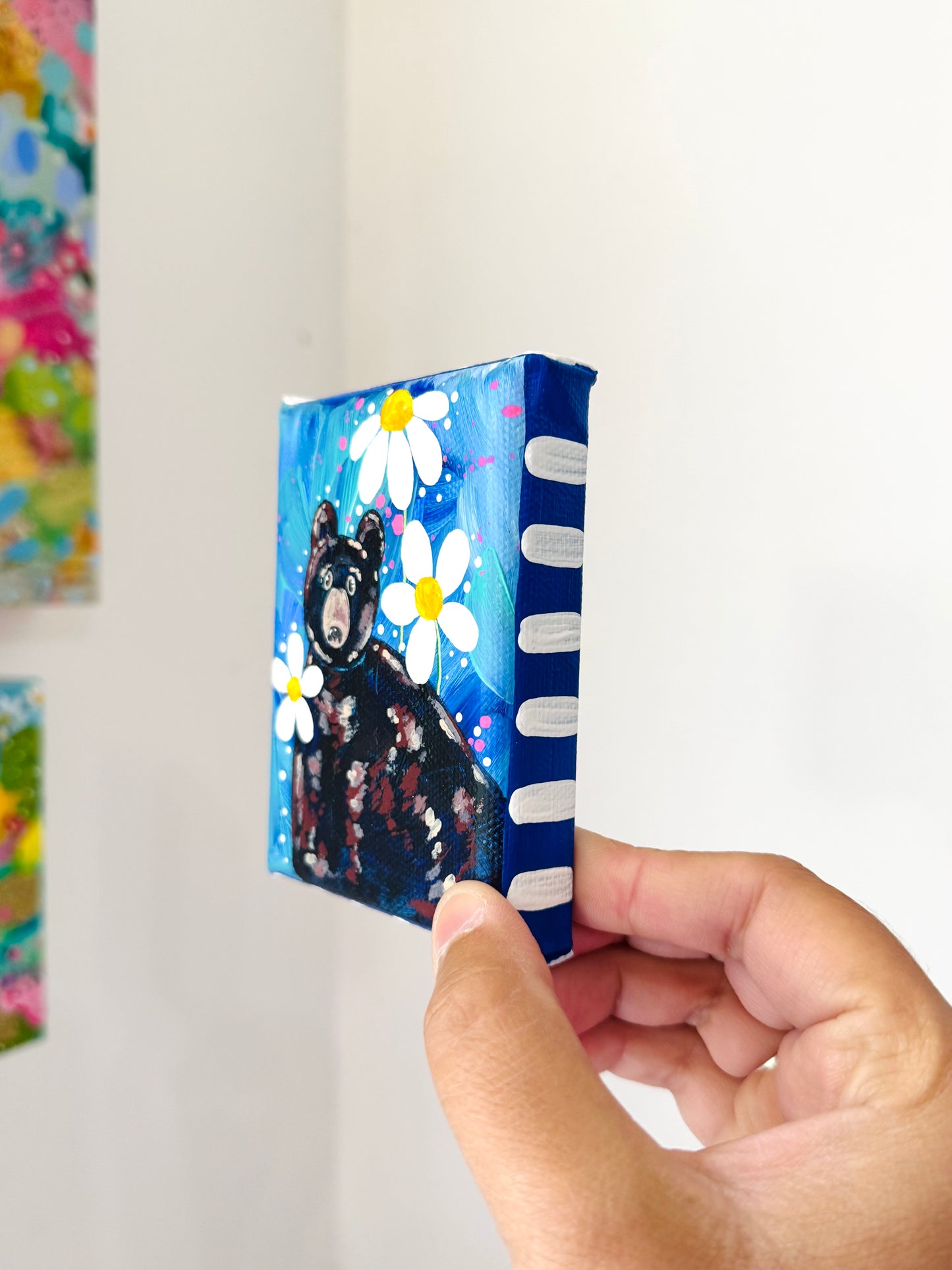 Black Bear Floral Mini Canvas 6