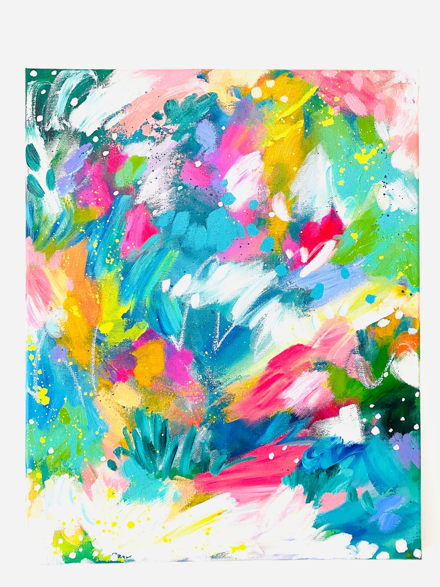 "Late Summer Dance" 16x20 inch original abstract painting on canvas