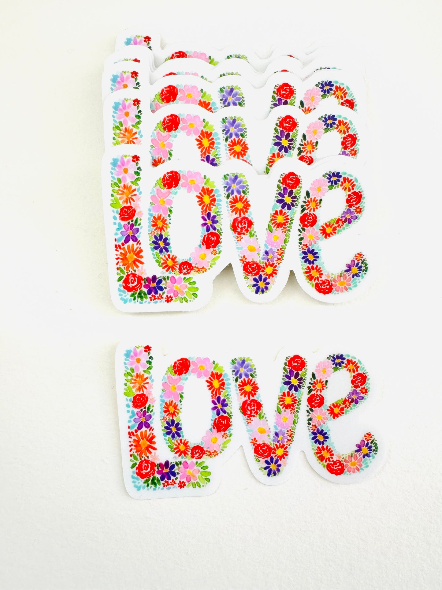 Love Floral Lettering Vinyl Sticker February 2024 Sticker of the Month