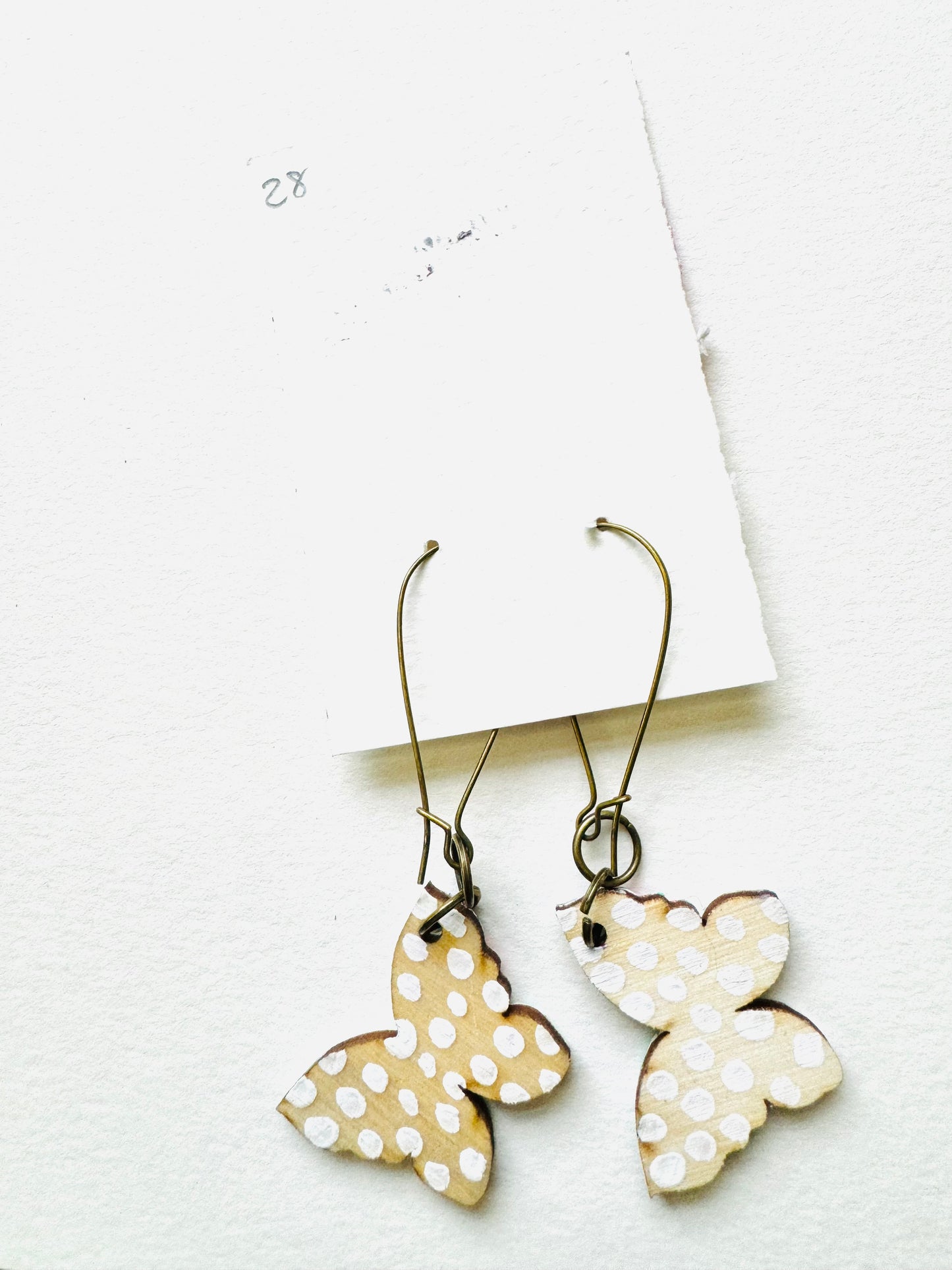 Colorful, Hand Painted Butterfly Earrings 28