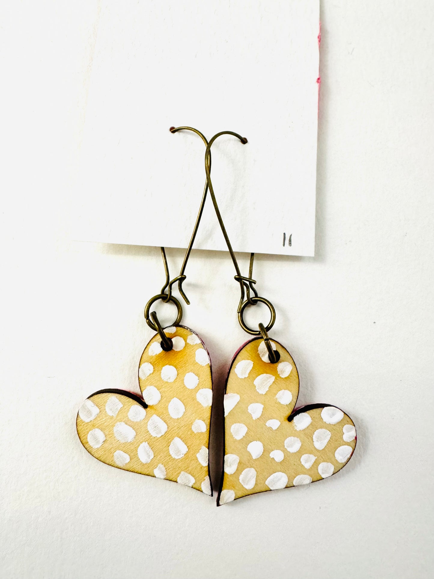 Colorful, Hand Painted, Valentine Heart Shaped Earrings 11