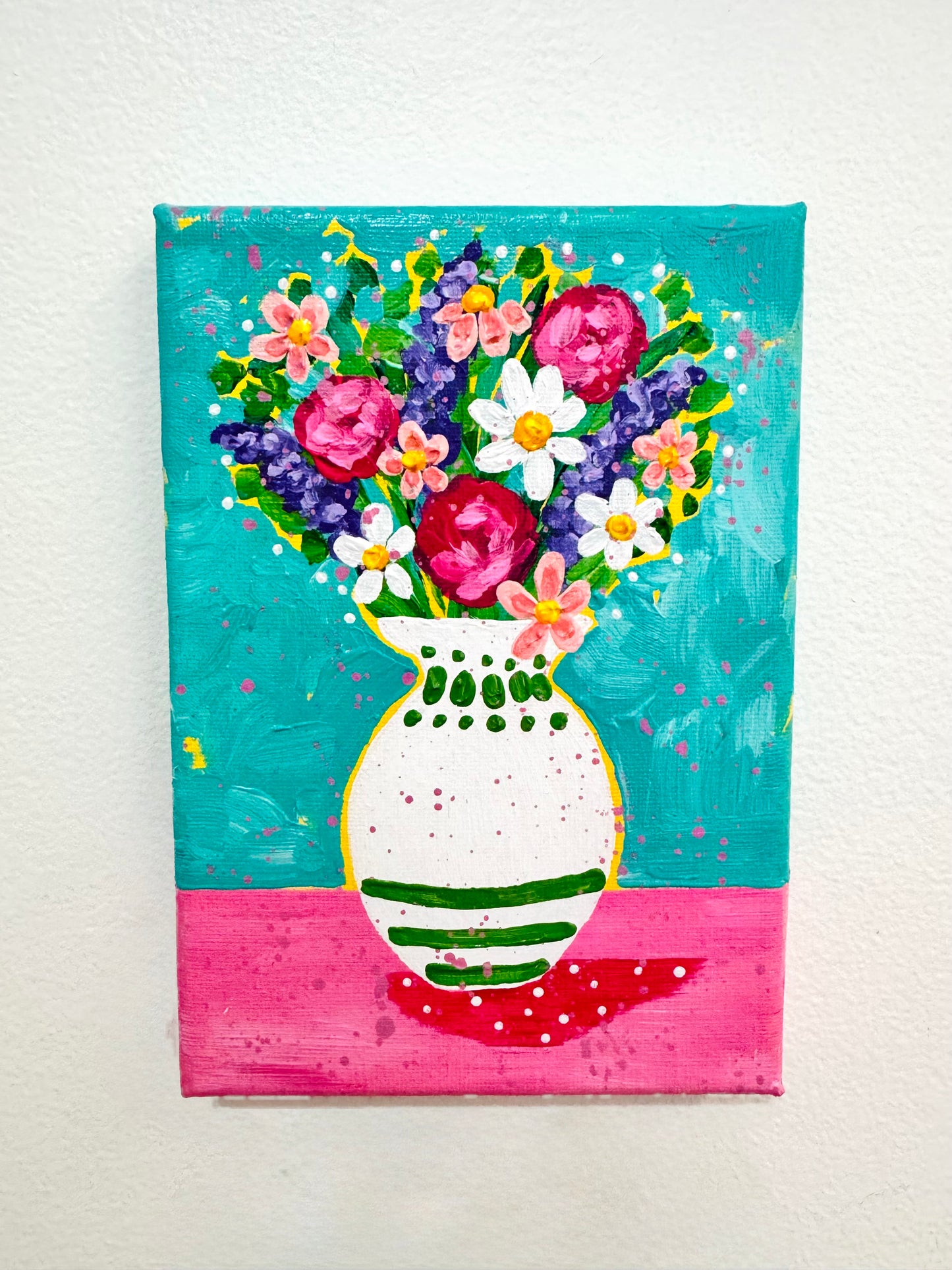 "Bouquet of Dreams" Original Floral Painting on 5x7 inch Canvas