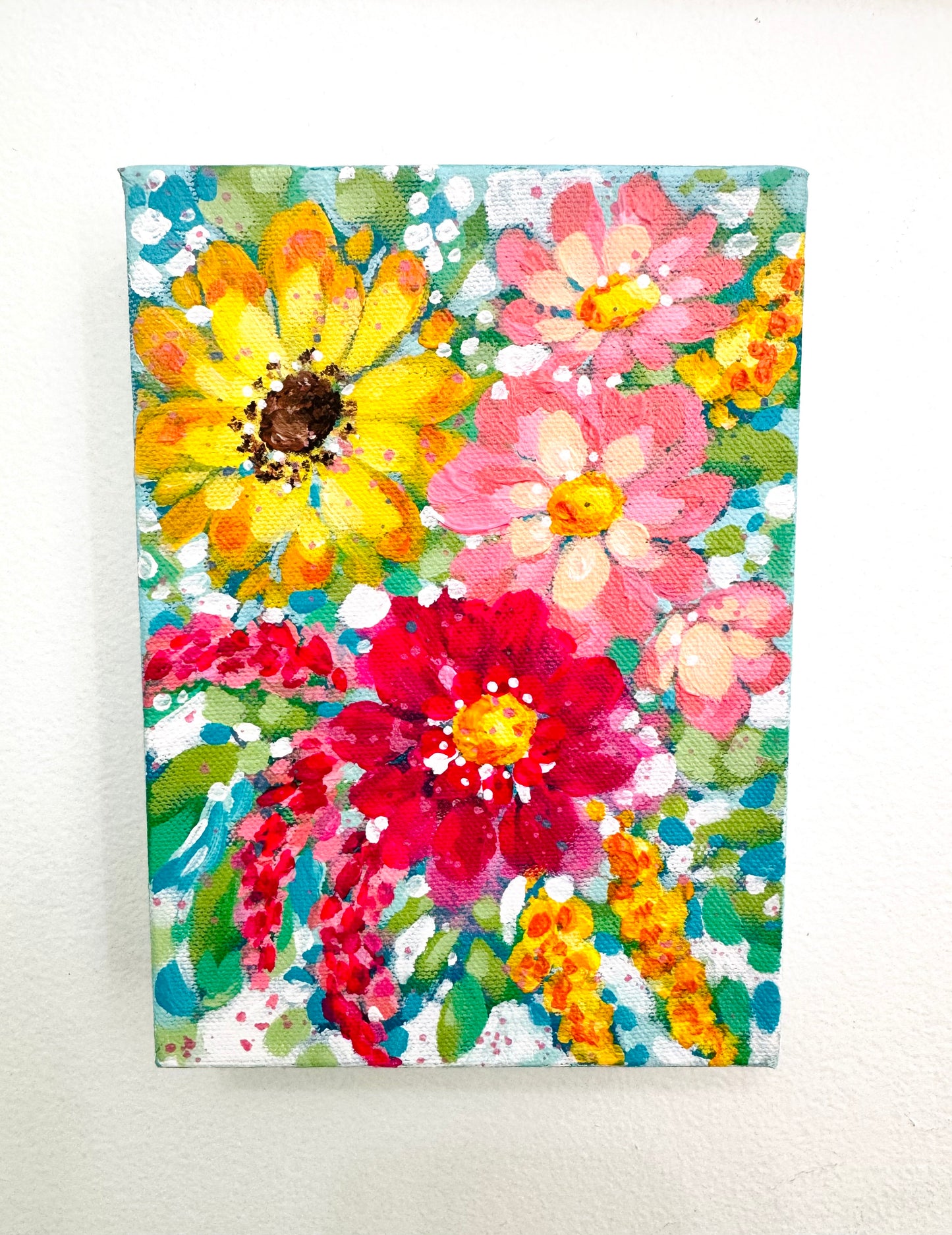 “April in Bloom” Floral Painting on 5x7 inch canvas