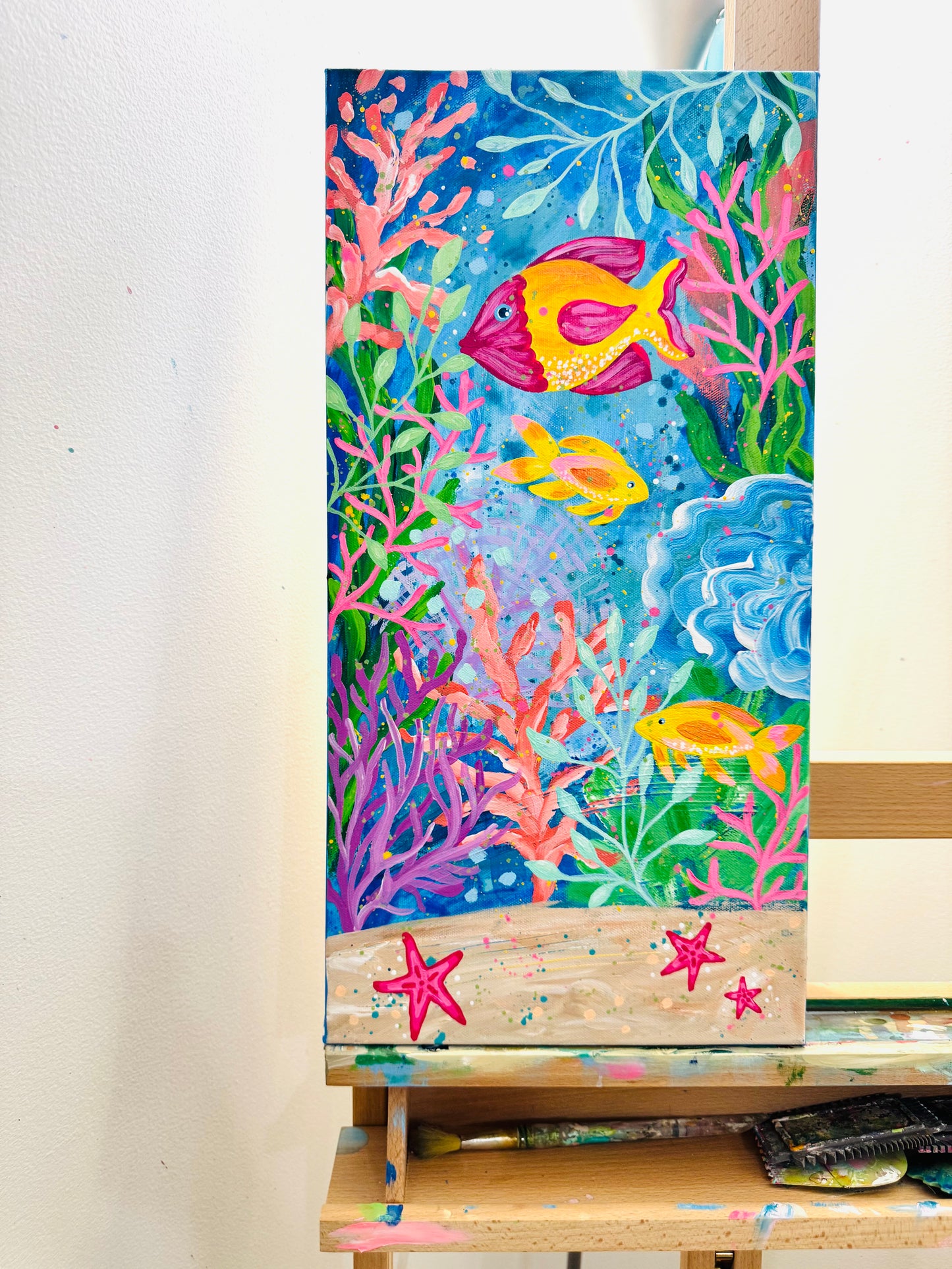 "Currents of Joy" Original Ocean Painting on 10x12 inch canvas