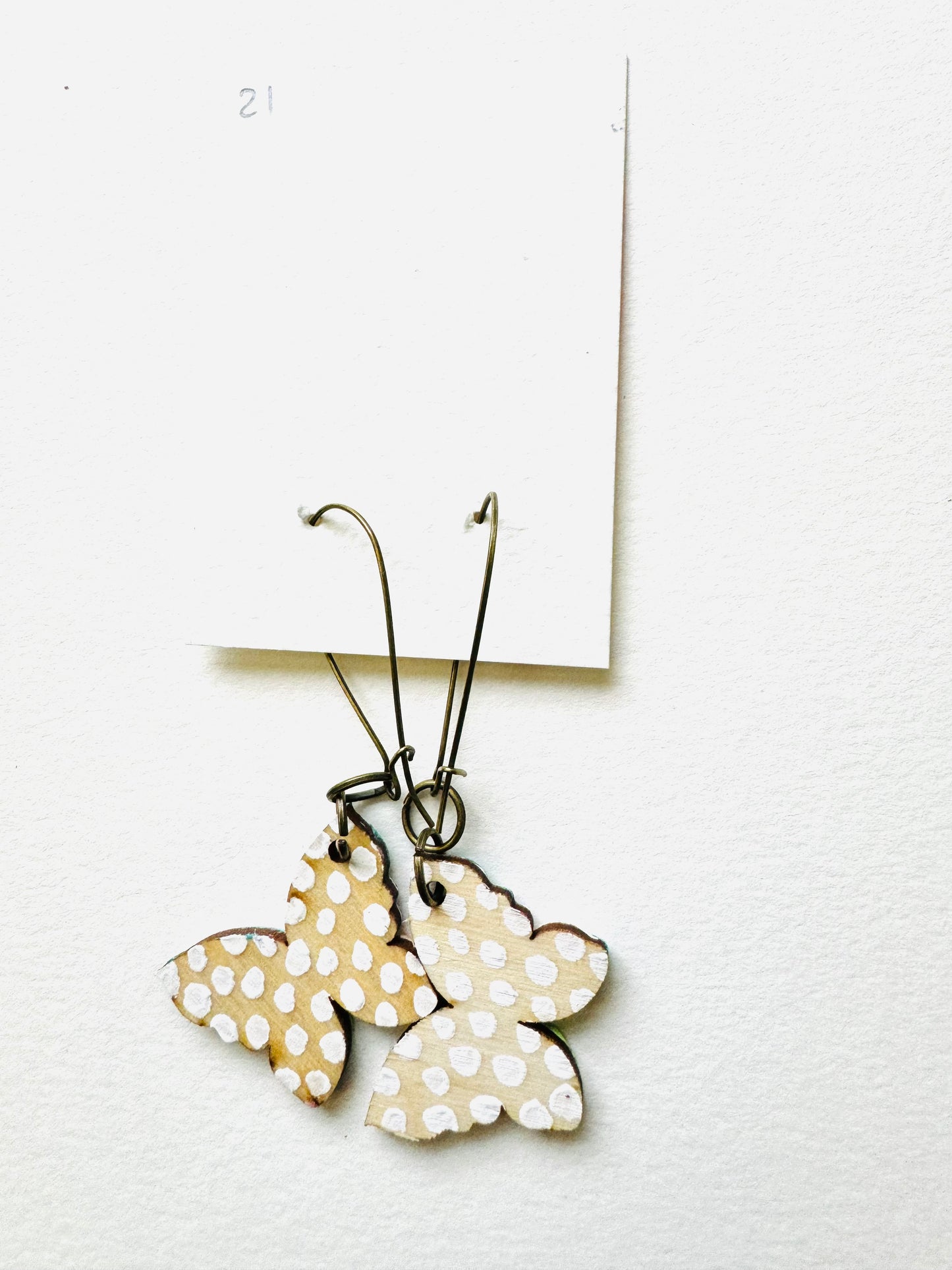 Colorful, Hand Painted Butterfly Earrings 21
