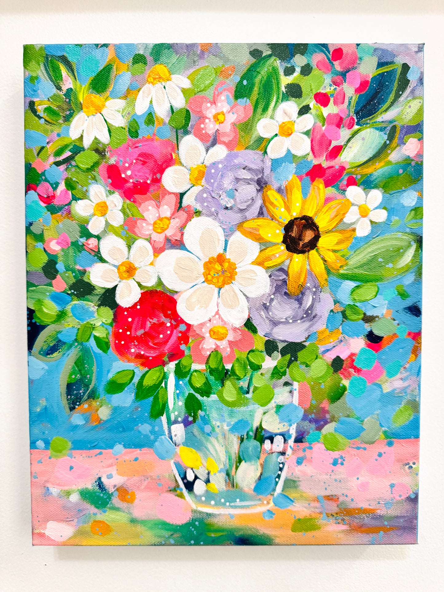 "Mountain Blooms" 11x14 inch original floral painting on canvas
