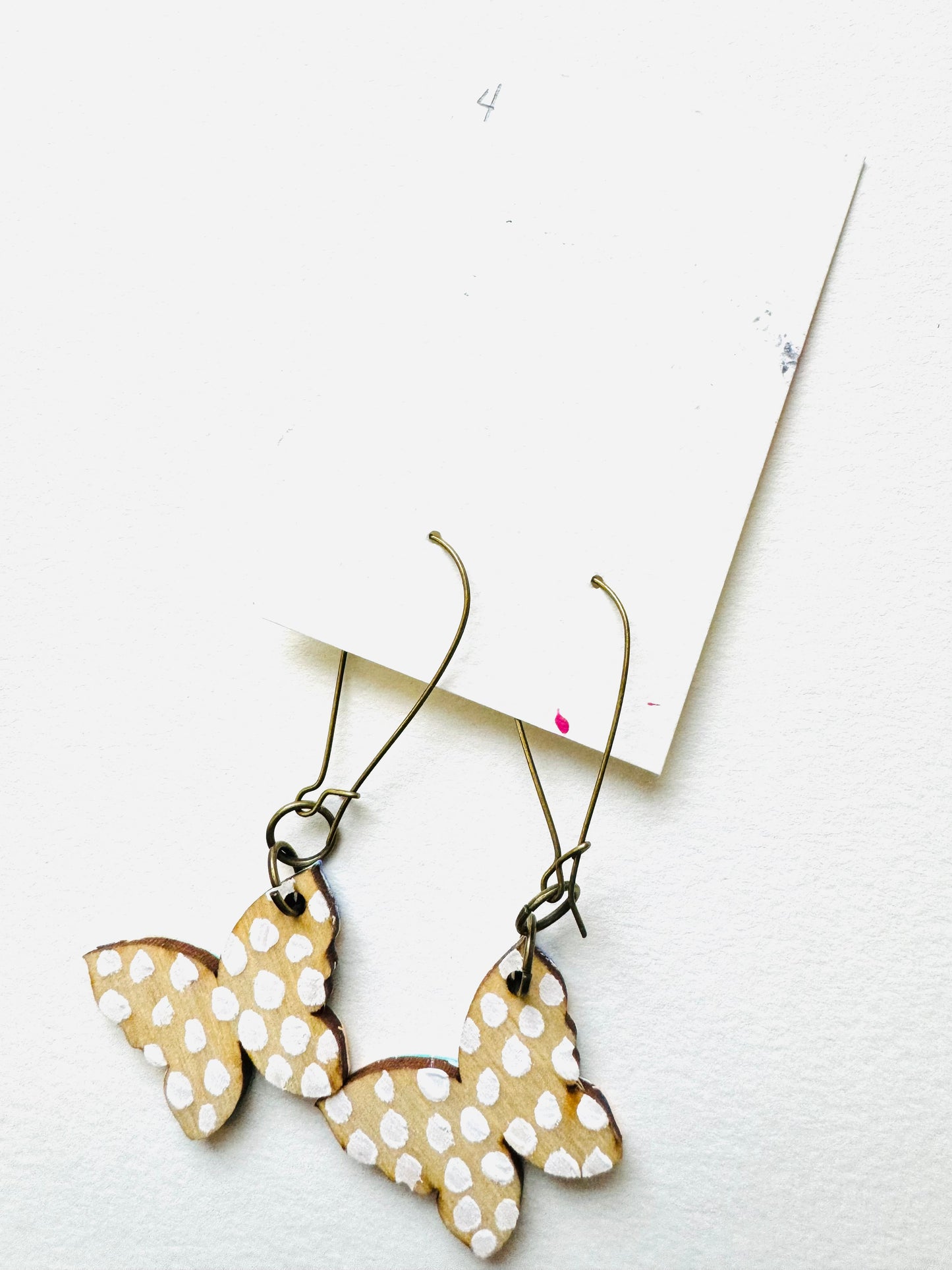 Colorful, Hand Painted Butterfly Earrings 4