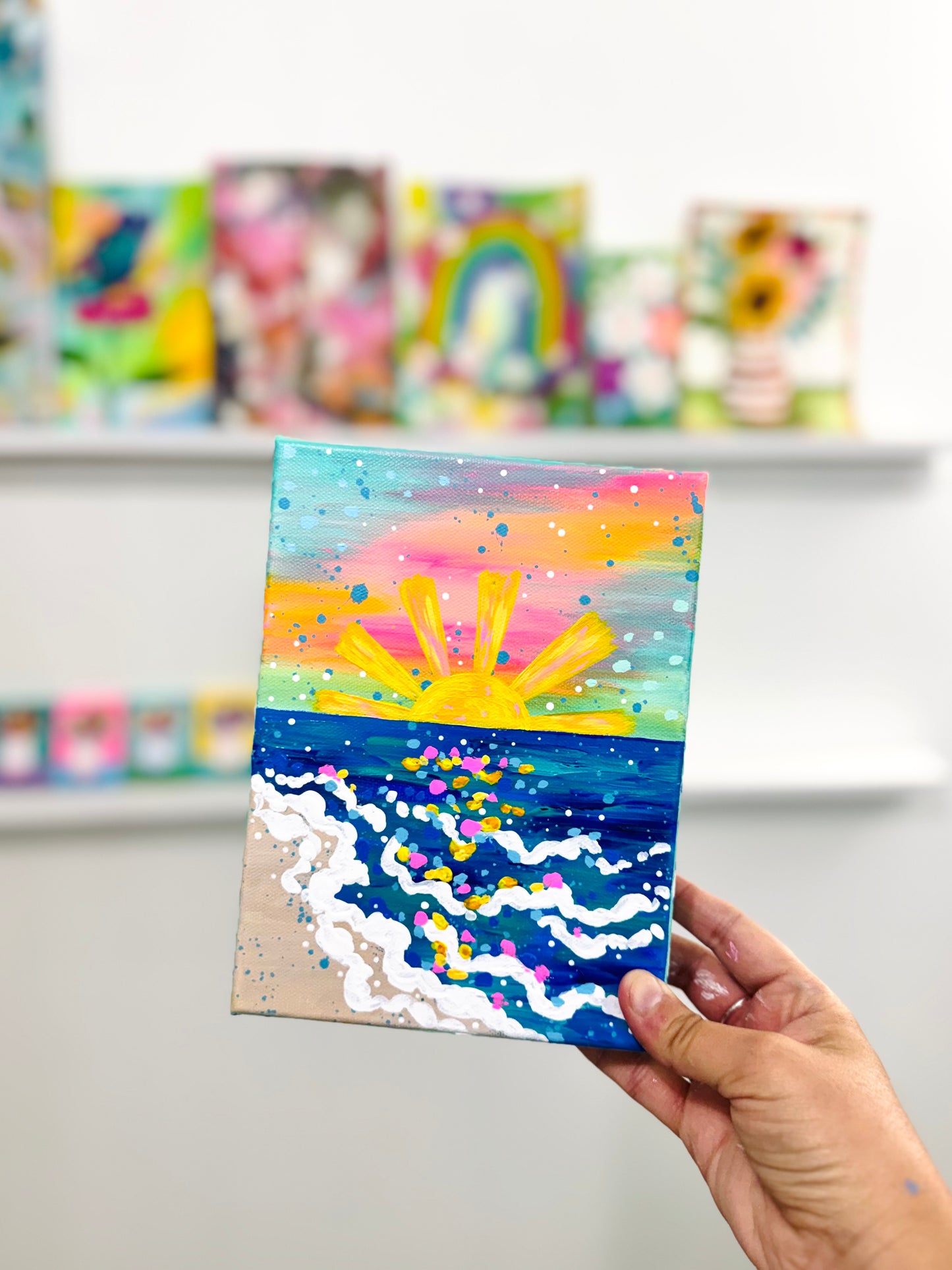 "Sunrays for Days" Original Painting #15 of 52 Weeks of Colorful Joy 2026