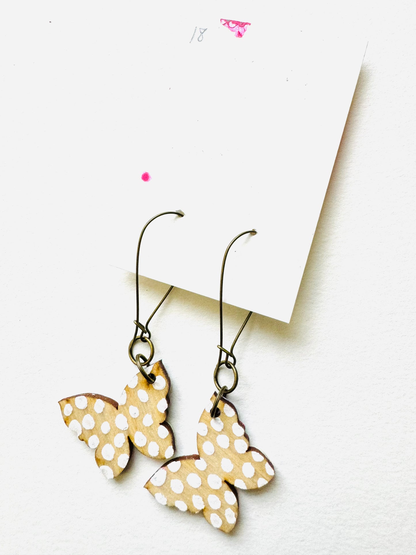 Colorful, Hand Painted Butterfly Earrings 18