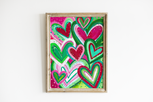 "Christmas Hearts" Bethany Joy Christmas Art Print