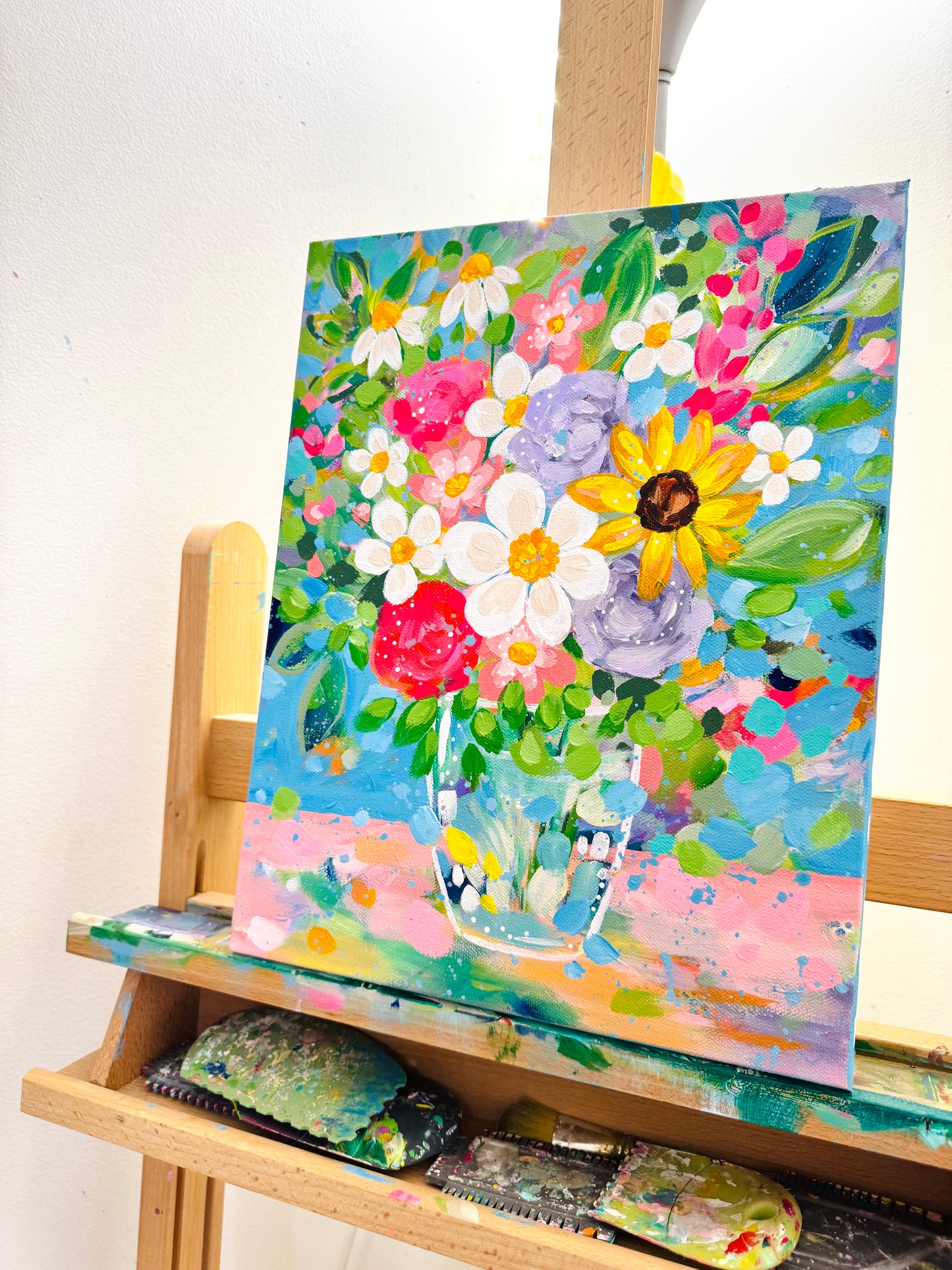"Mountain Blooms" 11x14 inch original floral painting on canvas