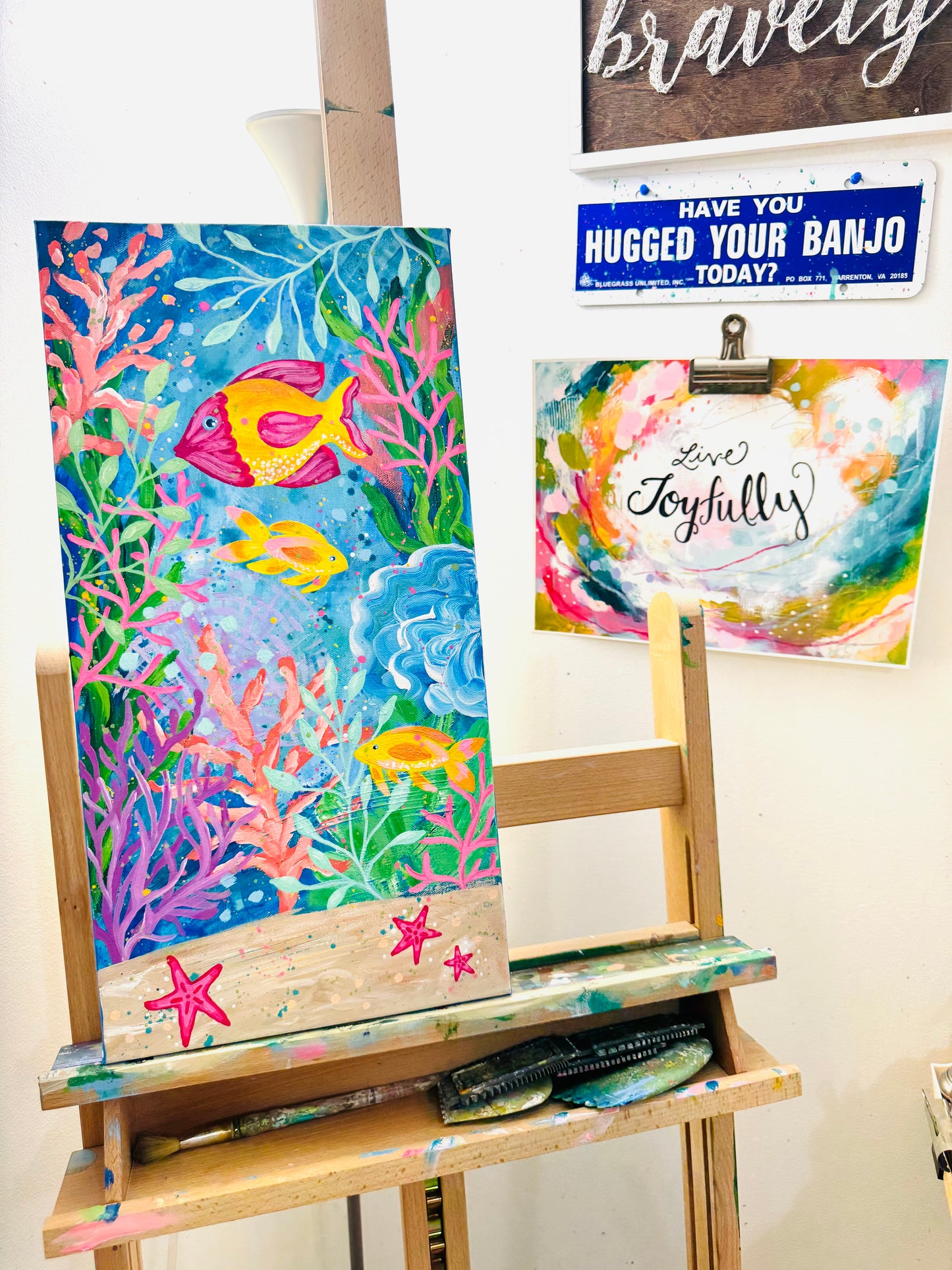 "Currents of Joy" Original Ocean Painting on 10x12 inch canvas