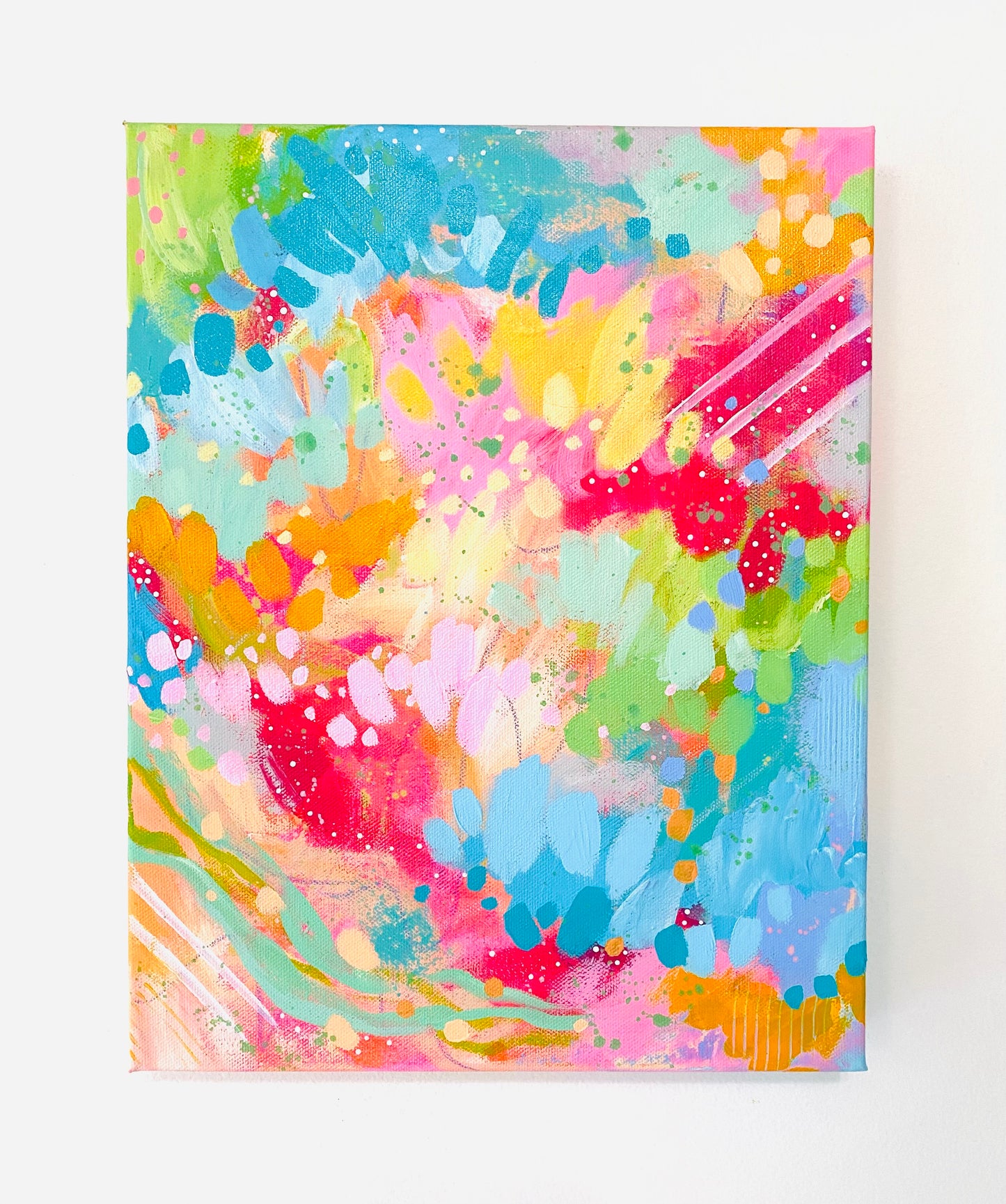 "Dancing Dreams" 11x14 inch original abstract painting on canvas