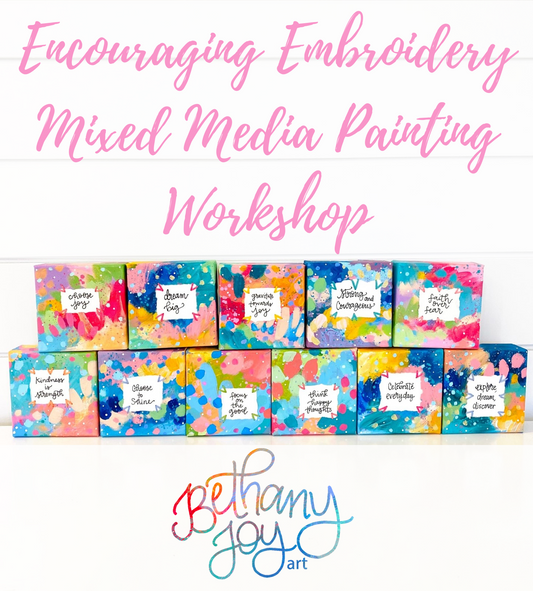 Online Workshop: Encouraging Embroidery Mixed Media Painting