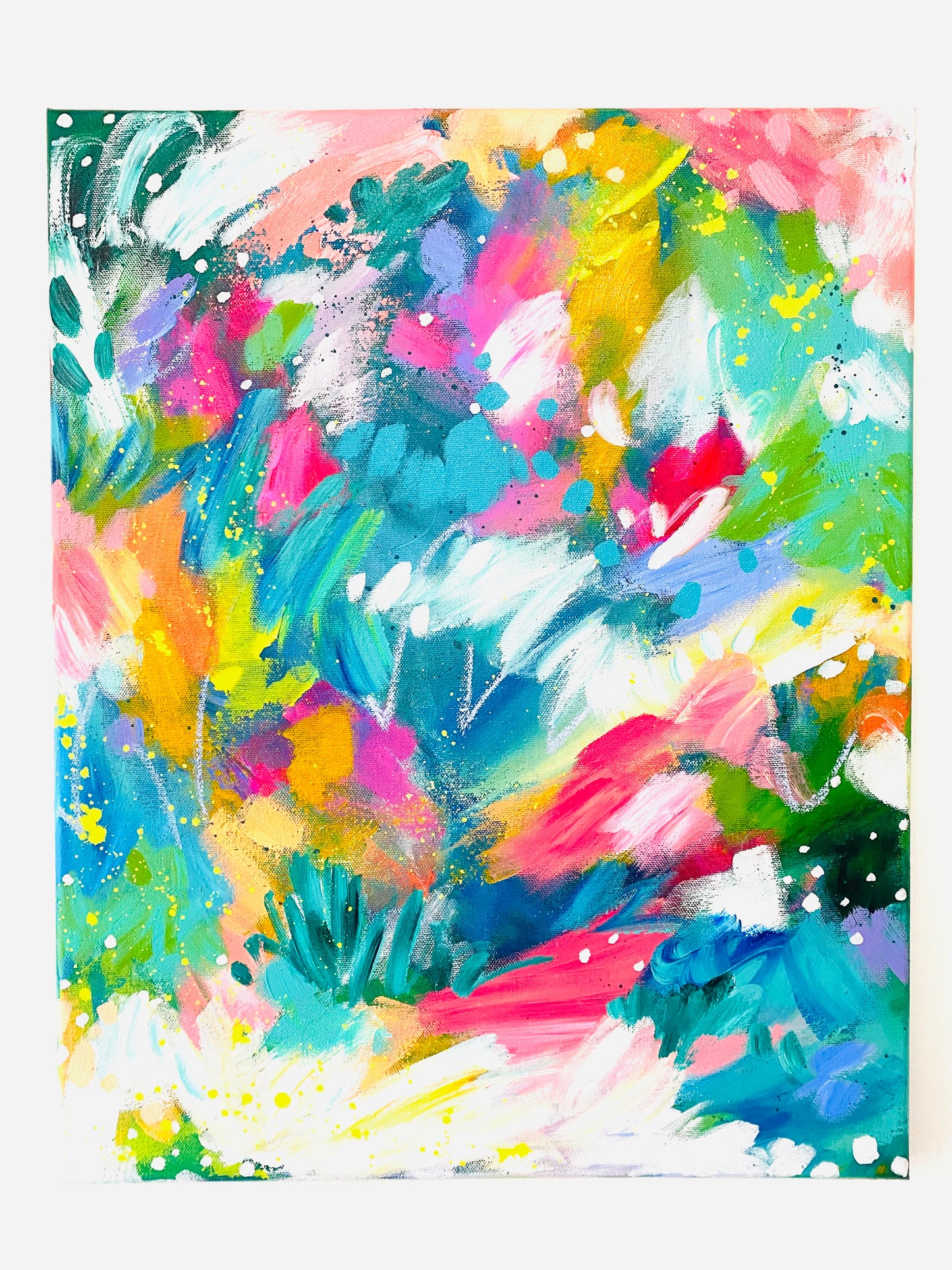"Late Summer Dance" 16x20 inch original abstract painting on canvas