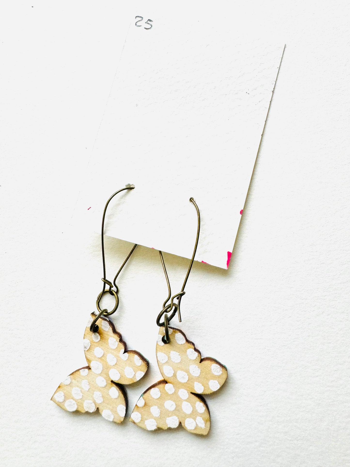 Colorful, Hand Painted Butterfly Earrings 25