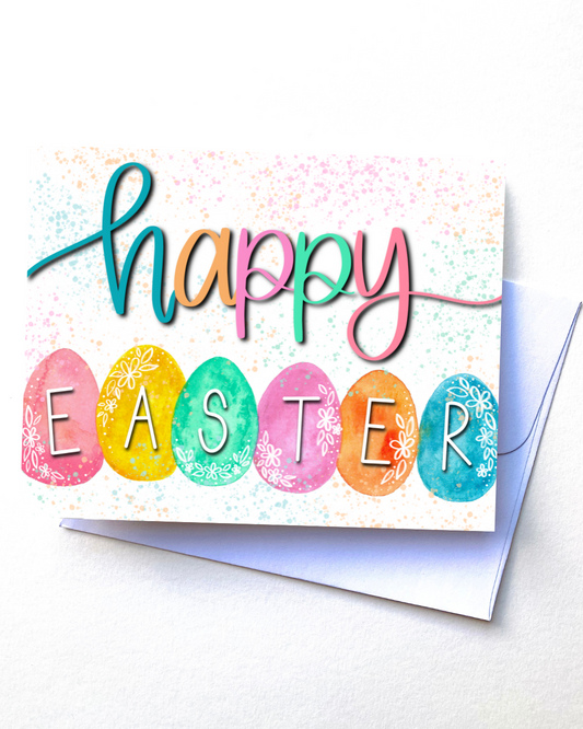 "Happy Easter" Card with Envelope
