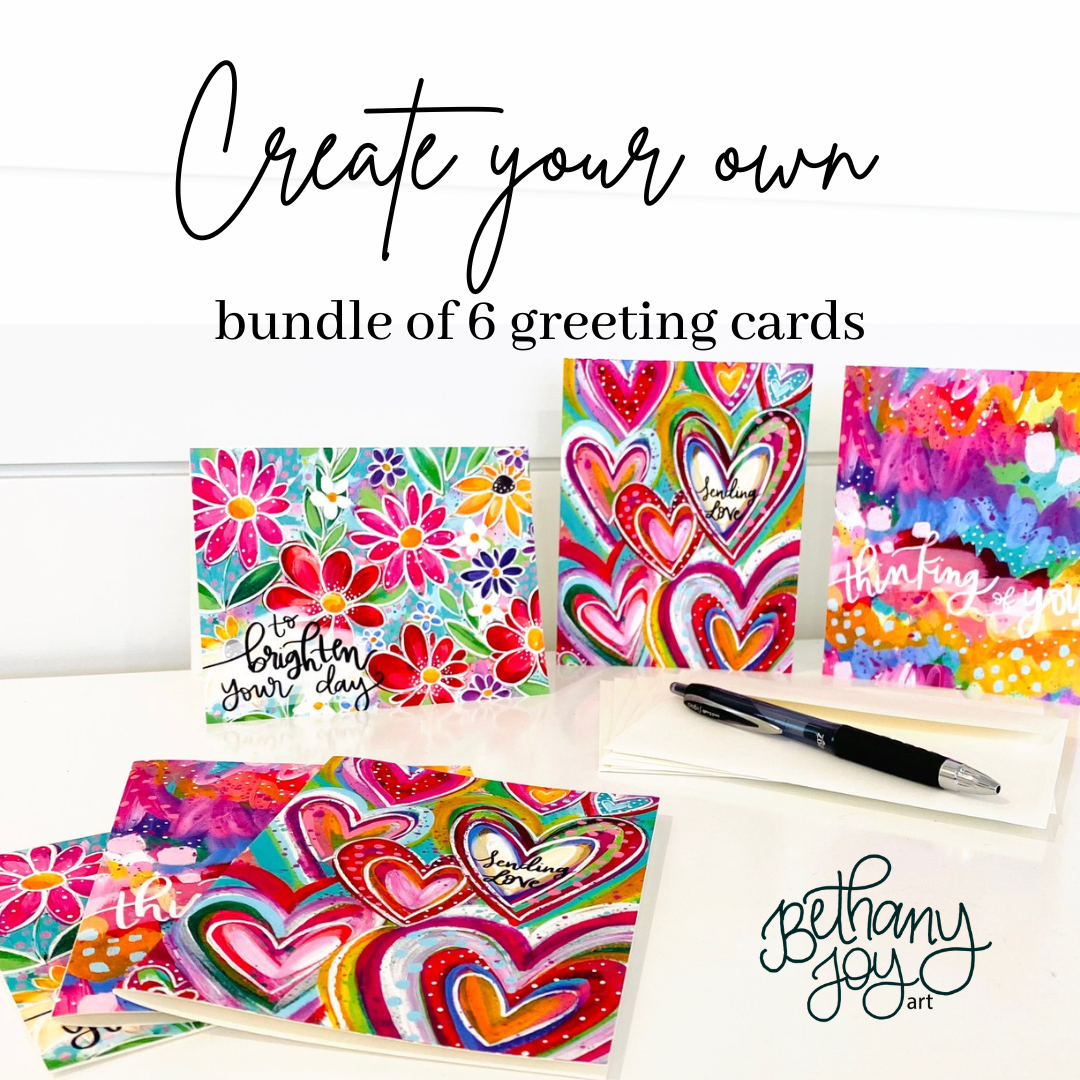 Create your own Greeting Card BUNDLE of 6 cards