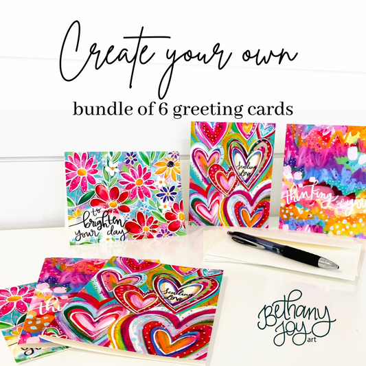 Create your own Greeting Card BUNDLE of 6 cards