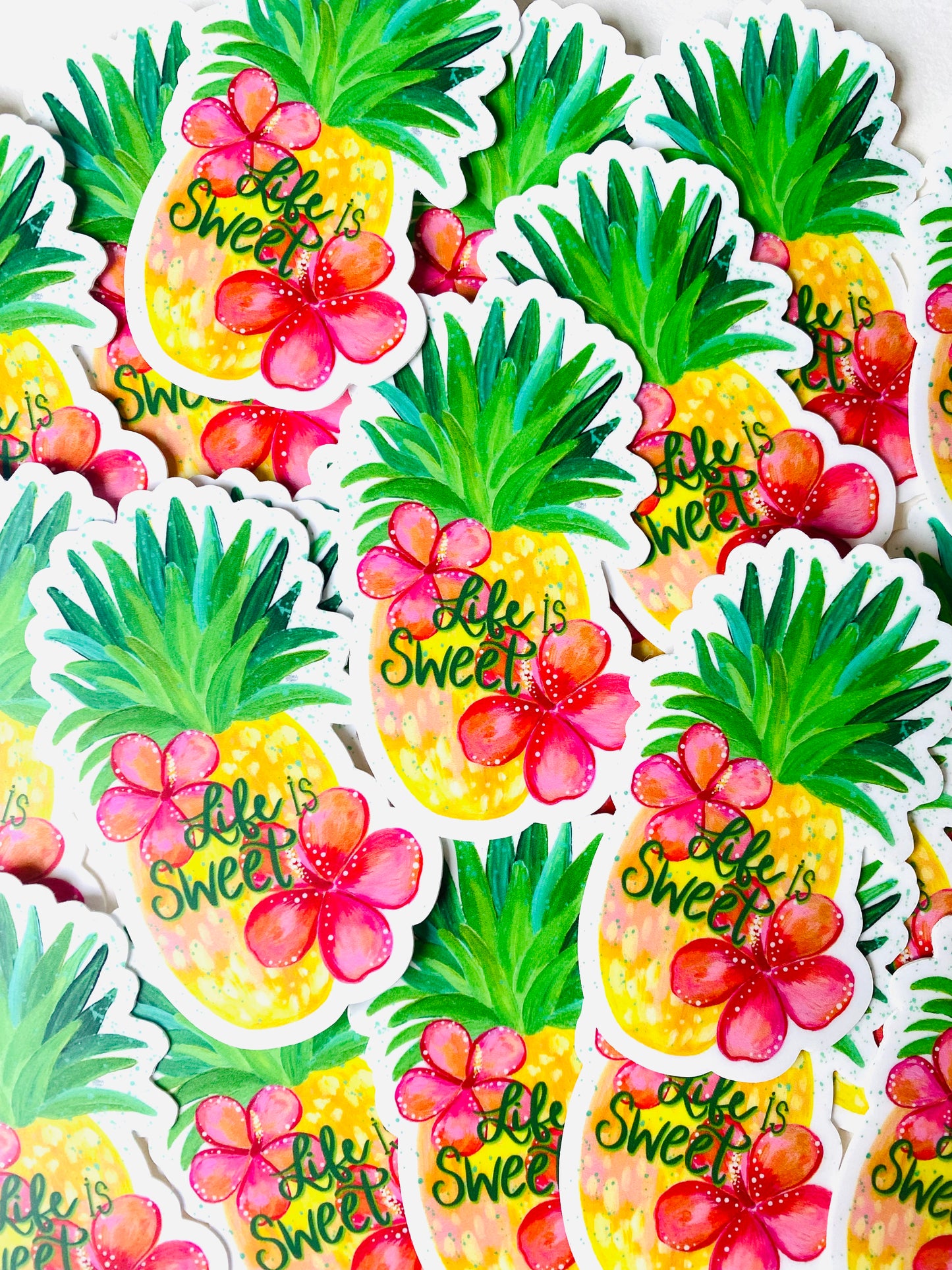Pineapple Vinyl Sticker - June Sticker of the Month 2023
