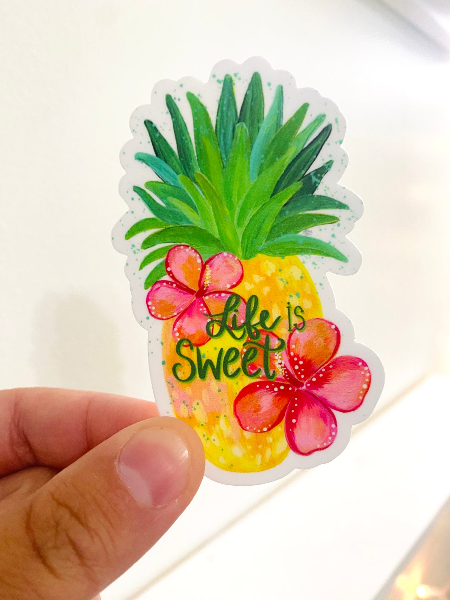 Pineapple Vinyl Sticker - June Sticker of the Month 2023