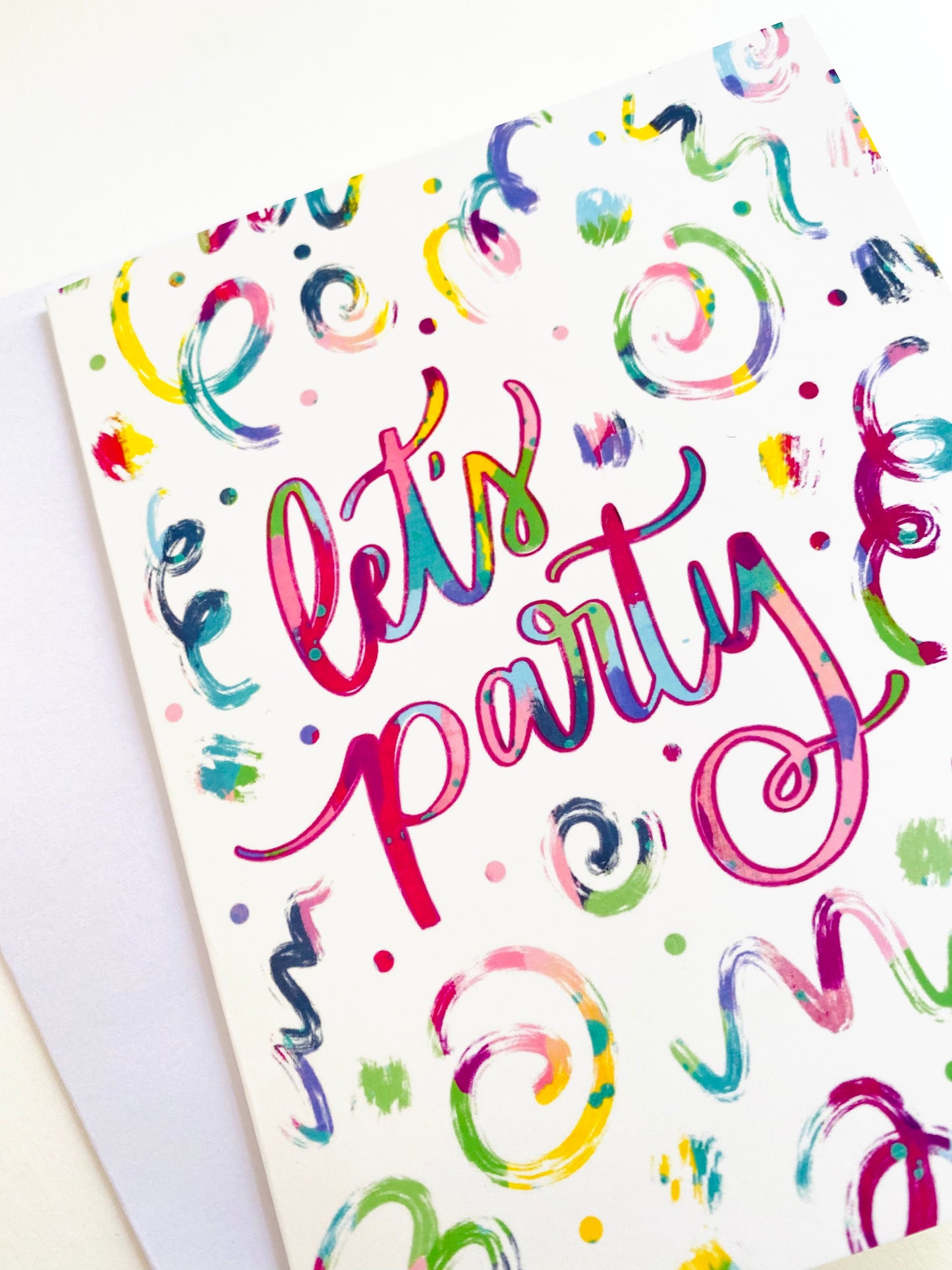 “Let’s Party" Card with Envelope