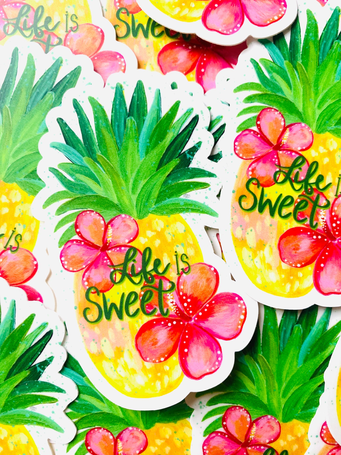 Pineapple Vinyl Sticker - June Sticker of the Month 2023