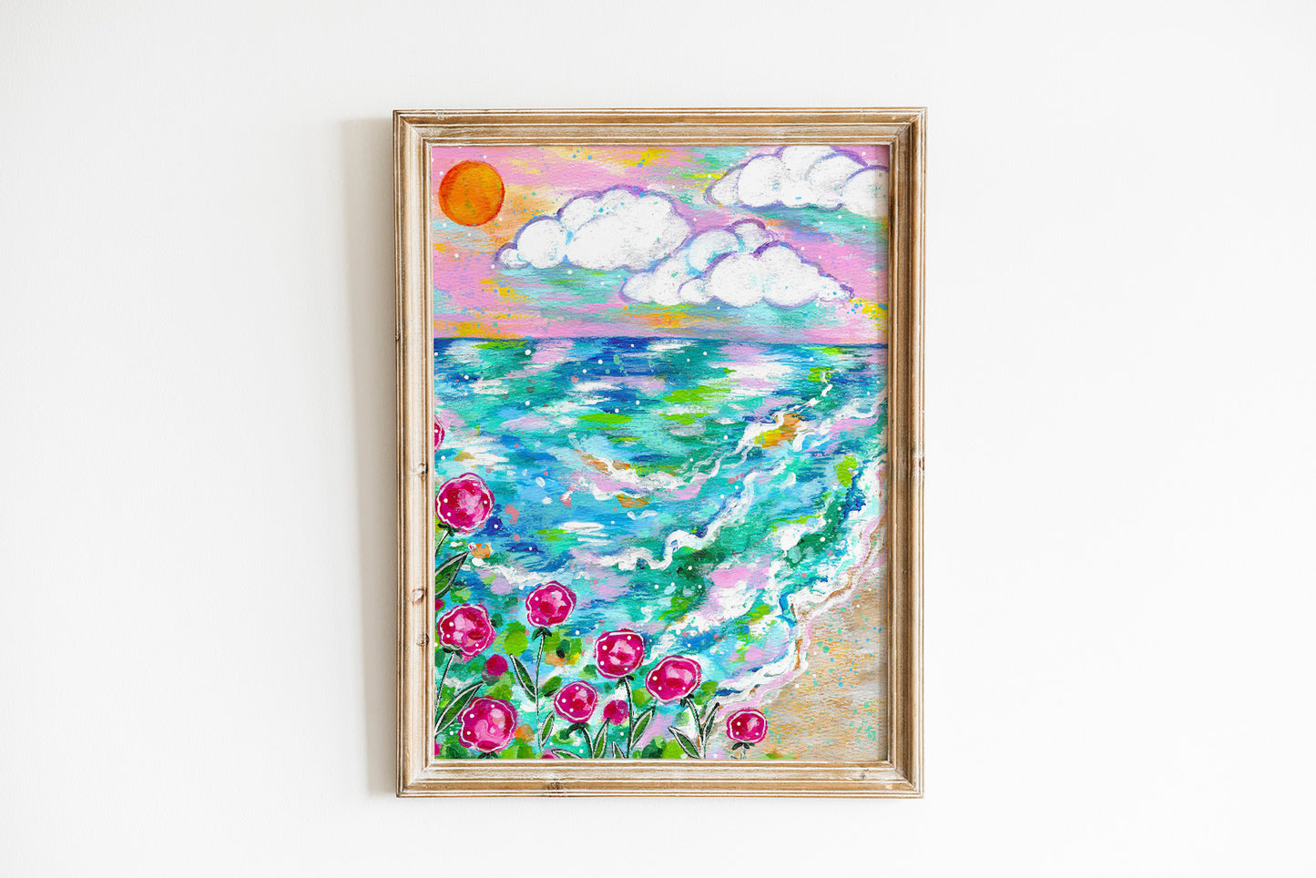 Flowers by the Sea Bethany Joy Art Print