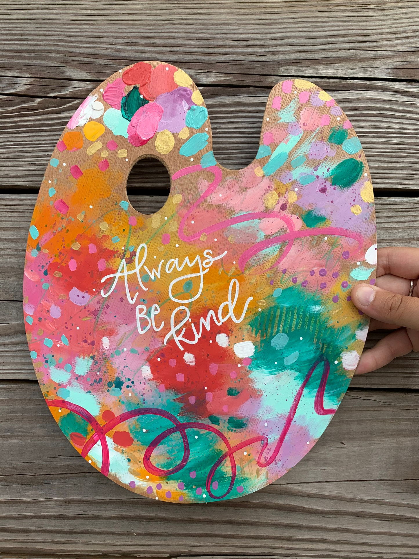Paint Palette Original Painting #1 "Always Be Kind"