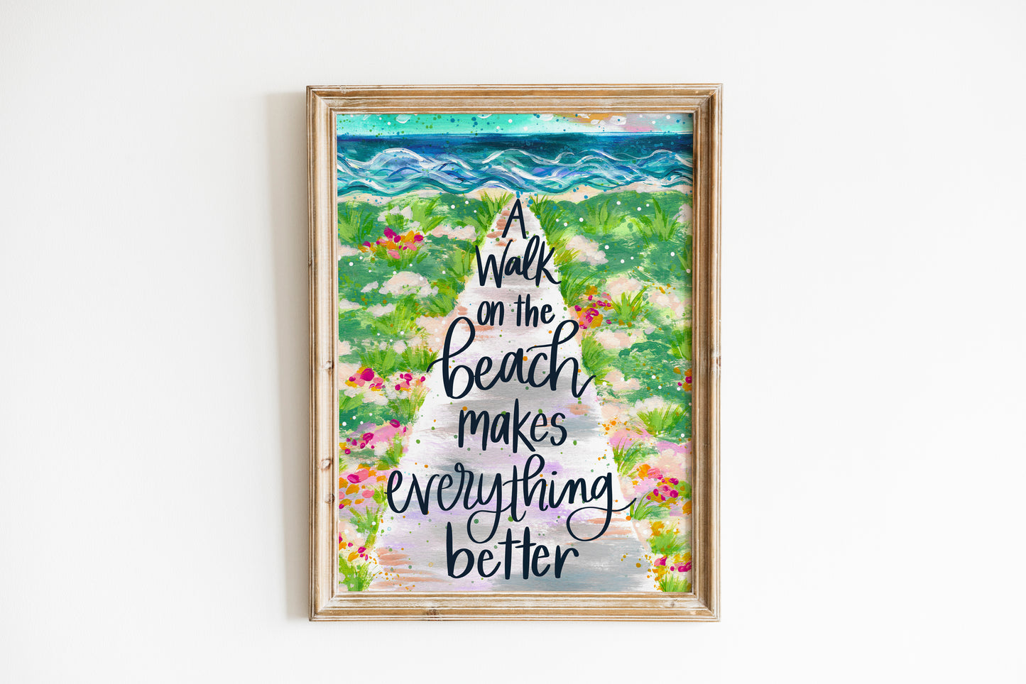 "Beach Walks" Bethany Joy Art Print