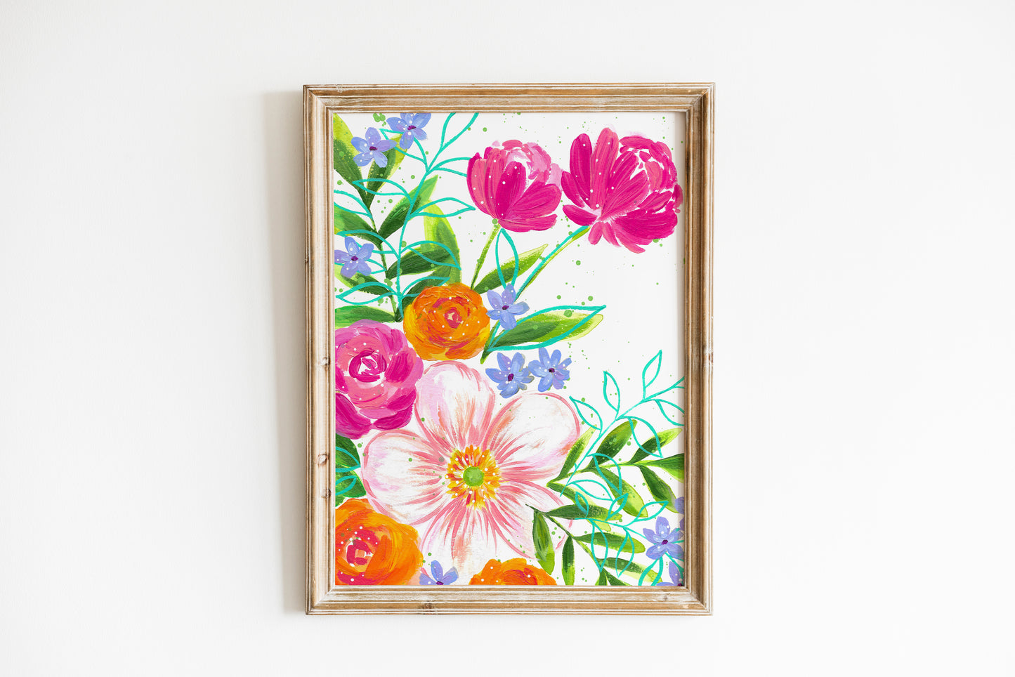 "Joyful Bouquet 1" Bethany Joy Art Print