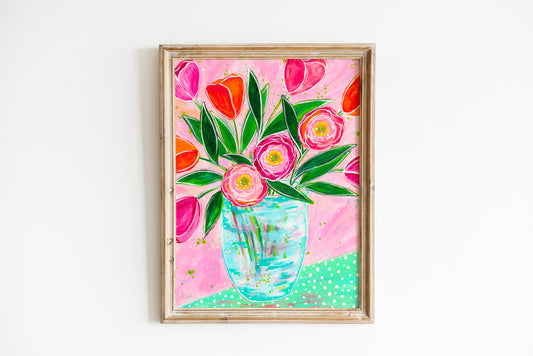 "Tulip Bouquet" Bethany Joy Art Print