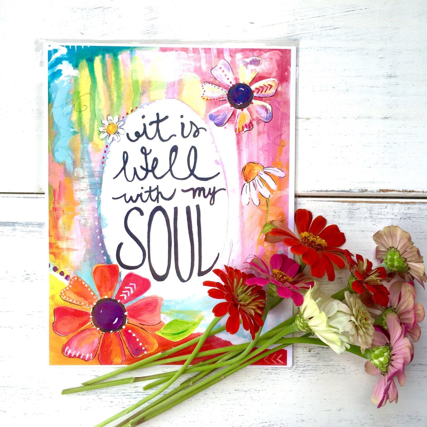 It is Well with my Soul Inspirational Art Print 8.5 x 11 inches - Bethany Joy Art