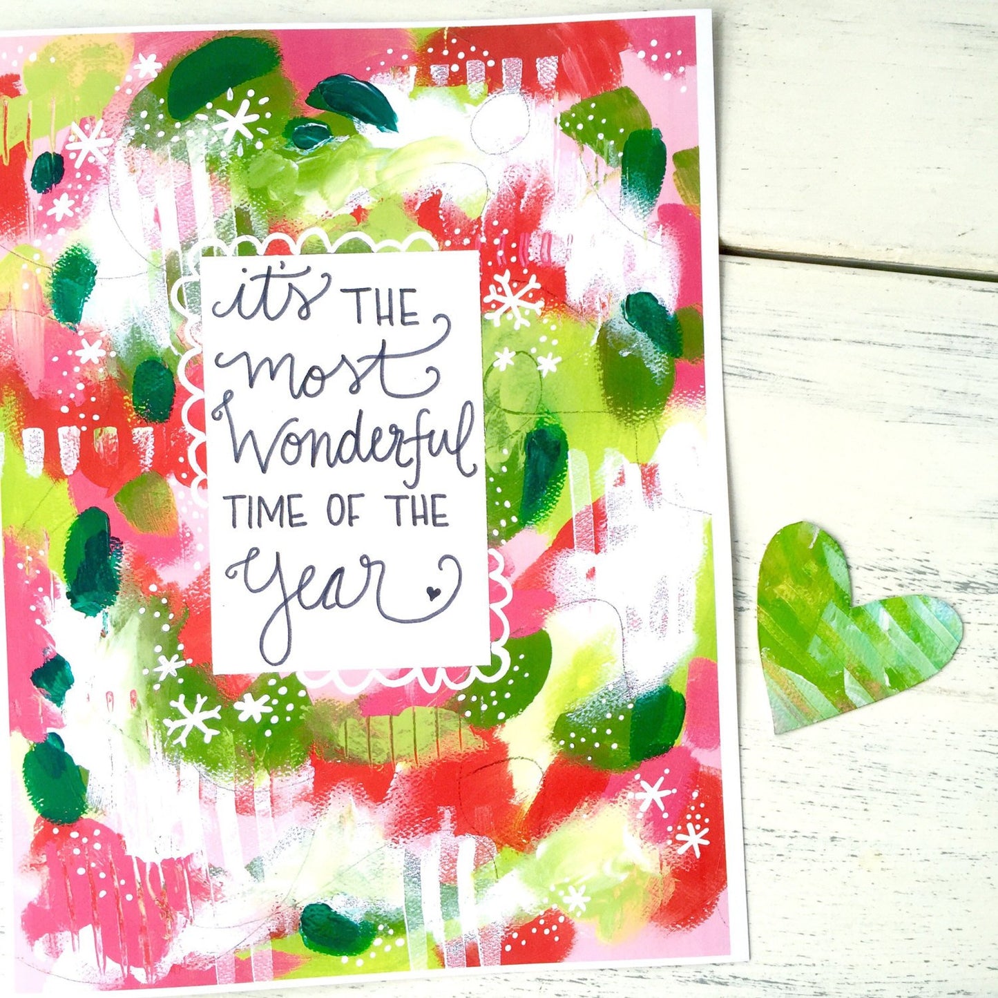Christmas Art Print: "Most Wonderful Time of the Year" 8.5x11 inch Art Print / Christmas Wall Decor / Christmas Art / Christmas Gift - Bethany Joy Art
