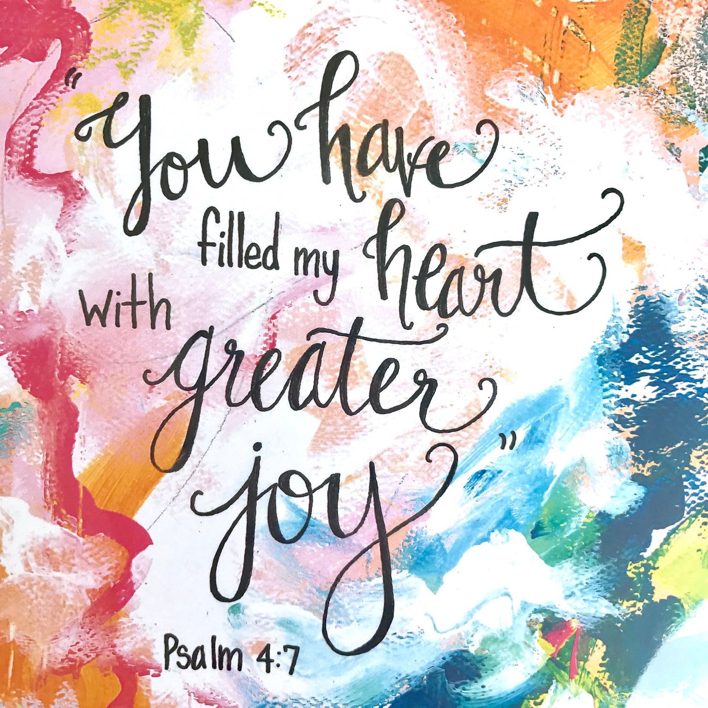 Inspirational Abstract Art Print "Greater Joy" 8.5x11 inch paper print - Bethany Joy Art